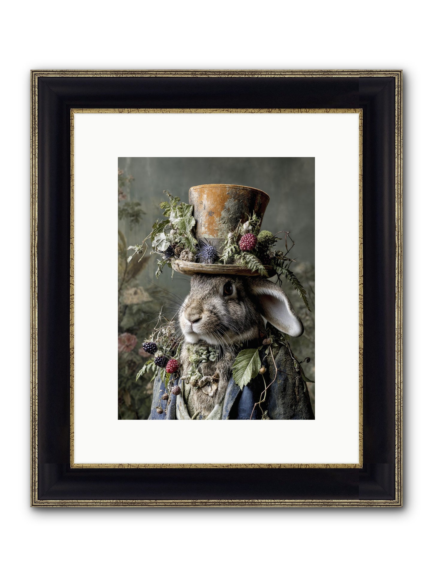 Honeyed Secrets Framed Print - Black & Gold 9x12
