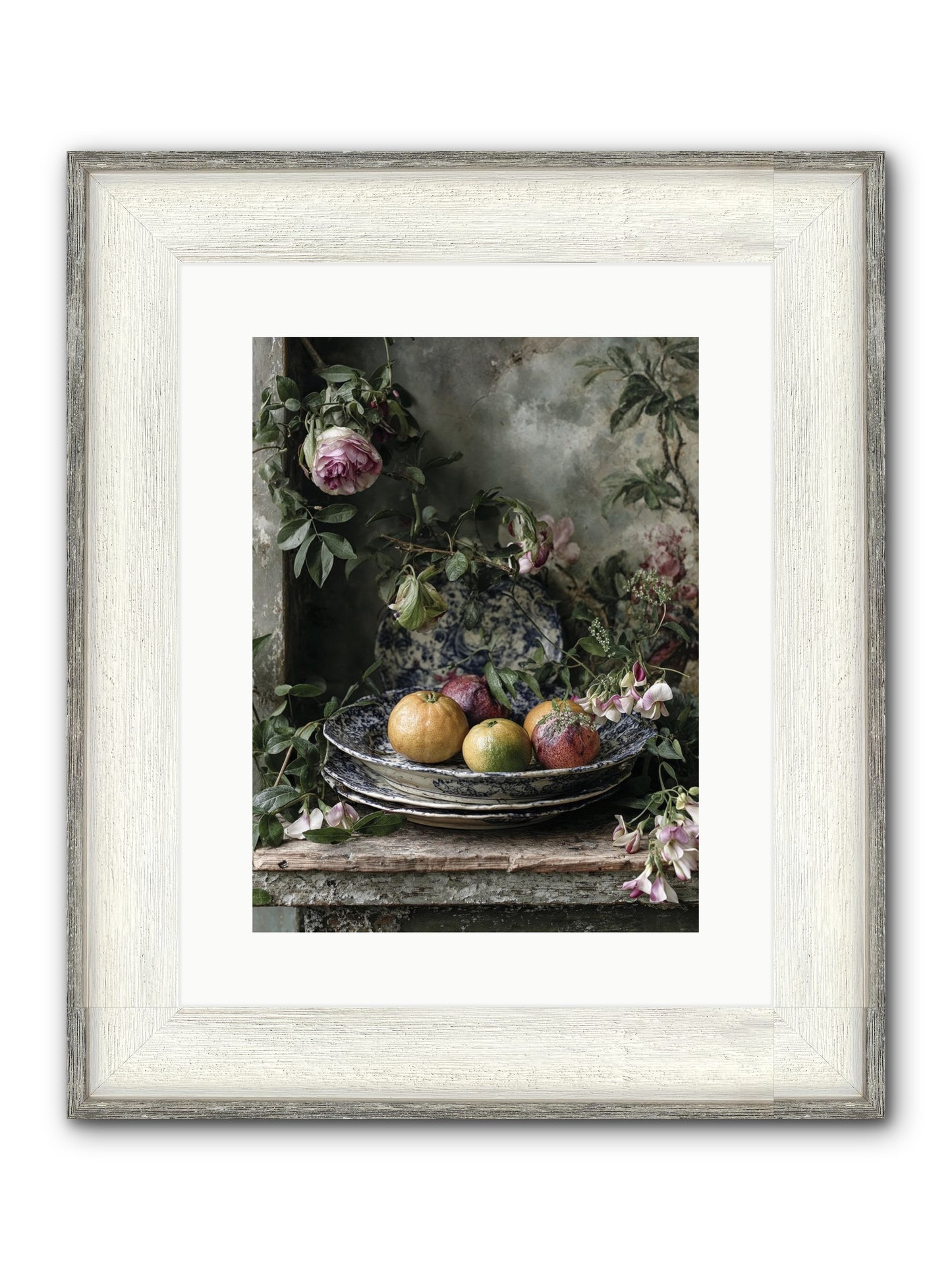 Honeysett Framed Print - Driftwood White 12x16