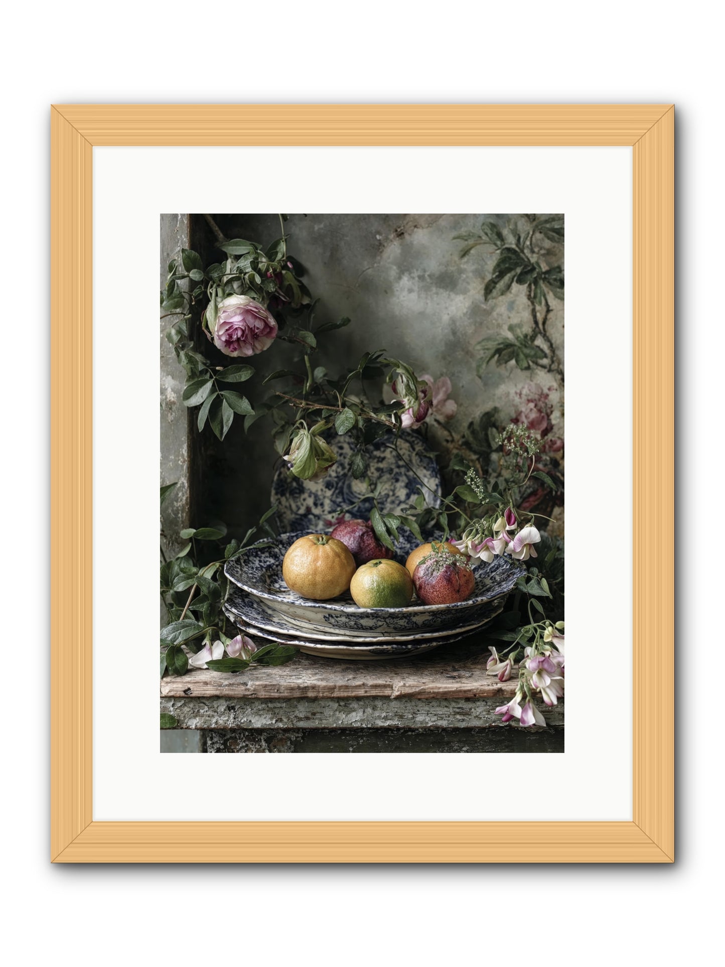 honeysett -- Framed Print - Natural 12x16