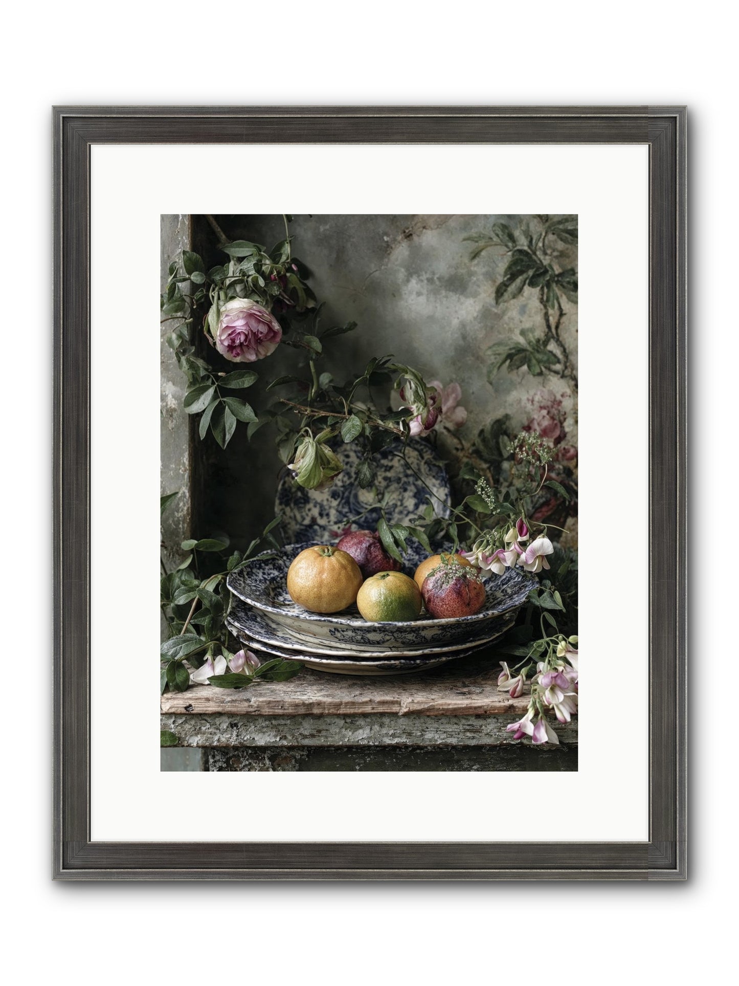 Honeysett Framed Print - Slimwoods Black/Silver 12x16