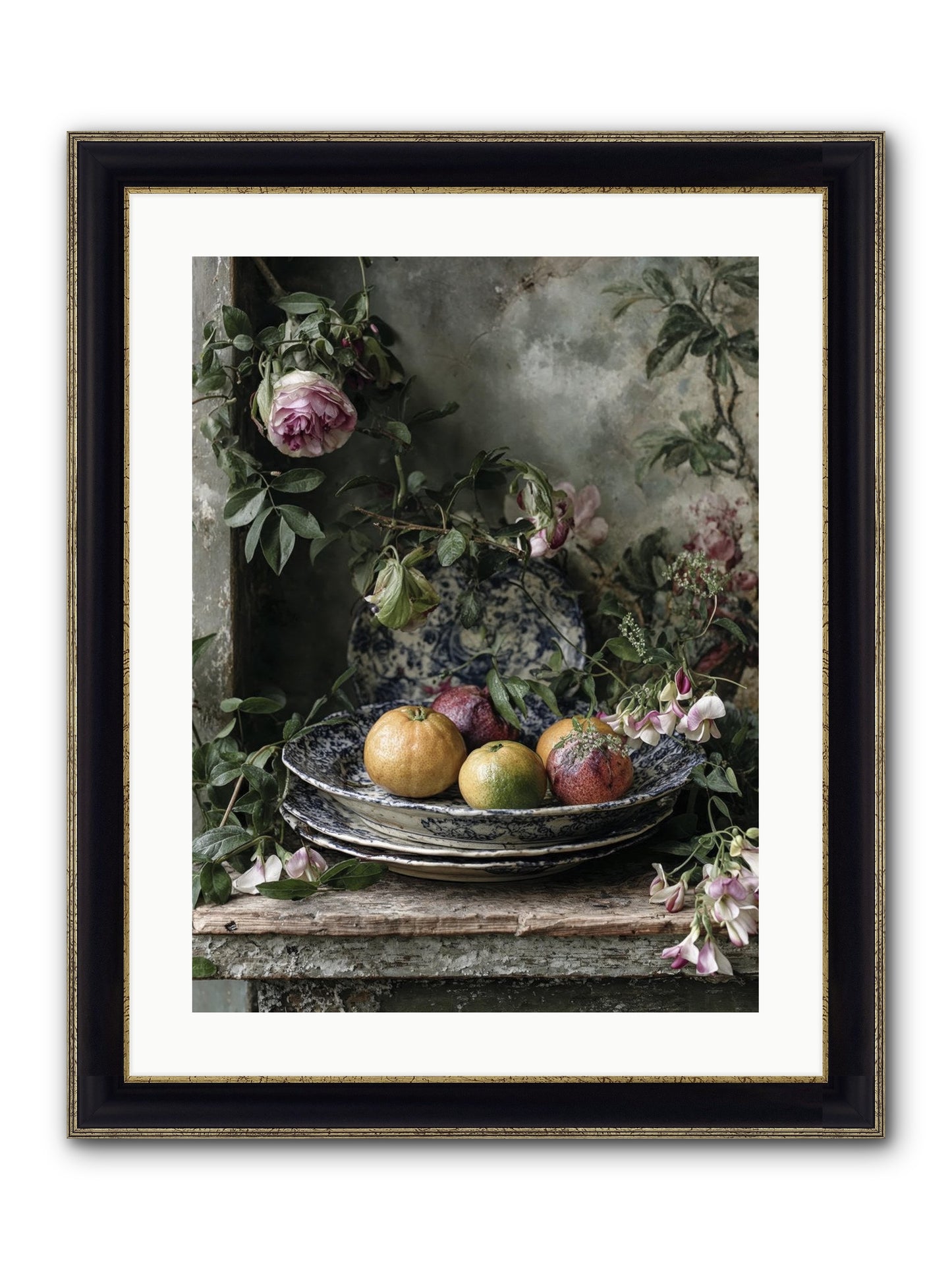 Honeysett Framed Print - Black & Gold 18x24