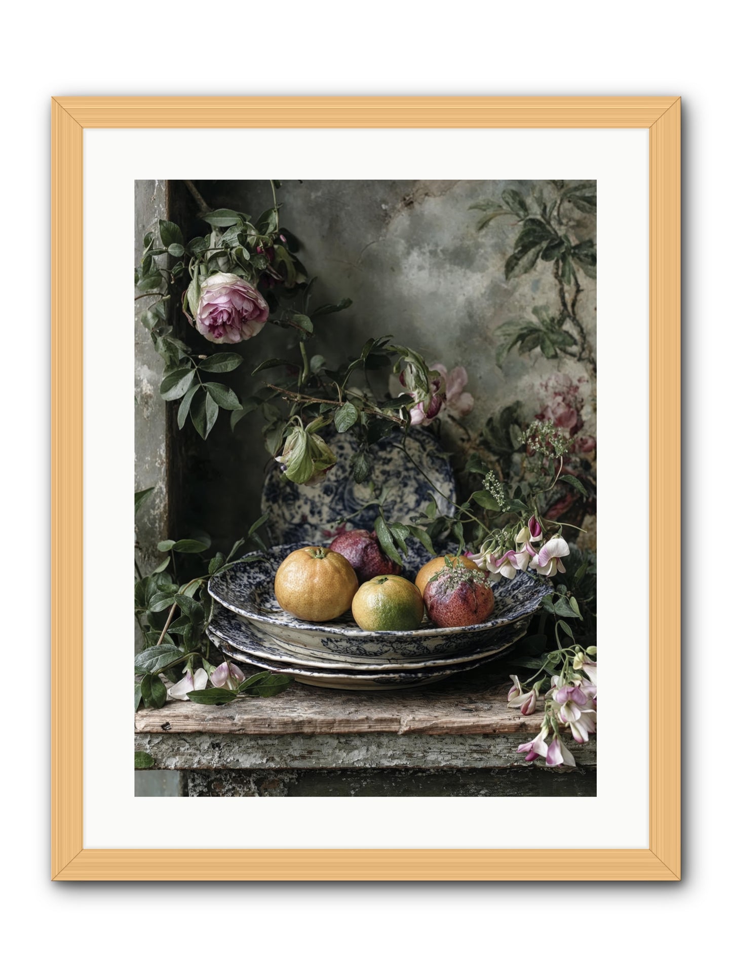 honeysett -- Framed Print - Natural 18x24