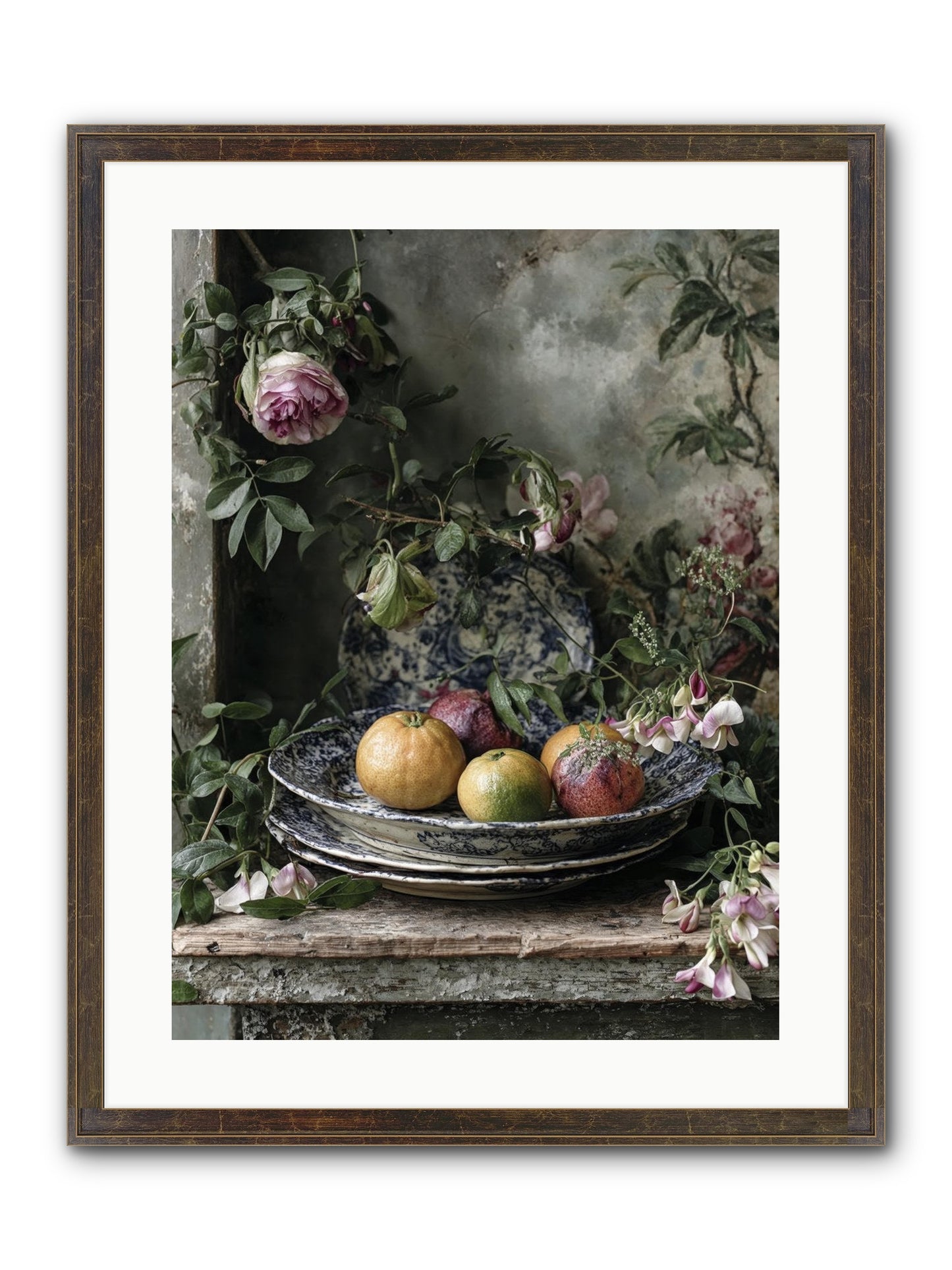 Honeysett Framed Print - Slimwoods Black/Gold 18x24