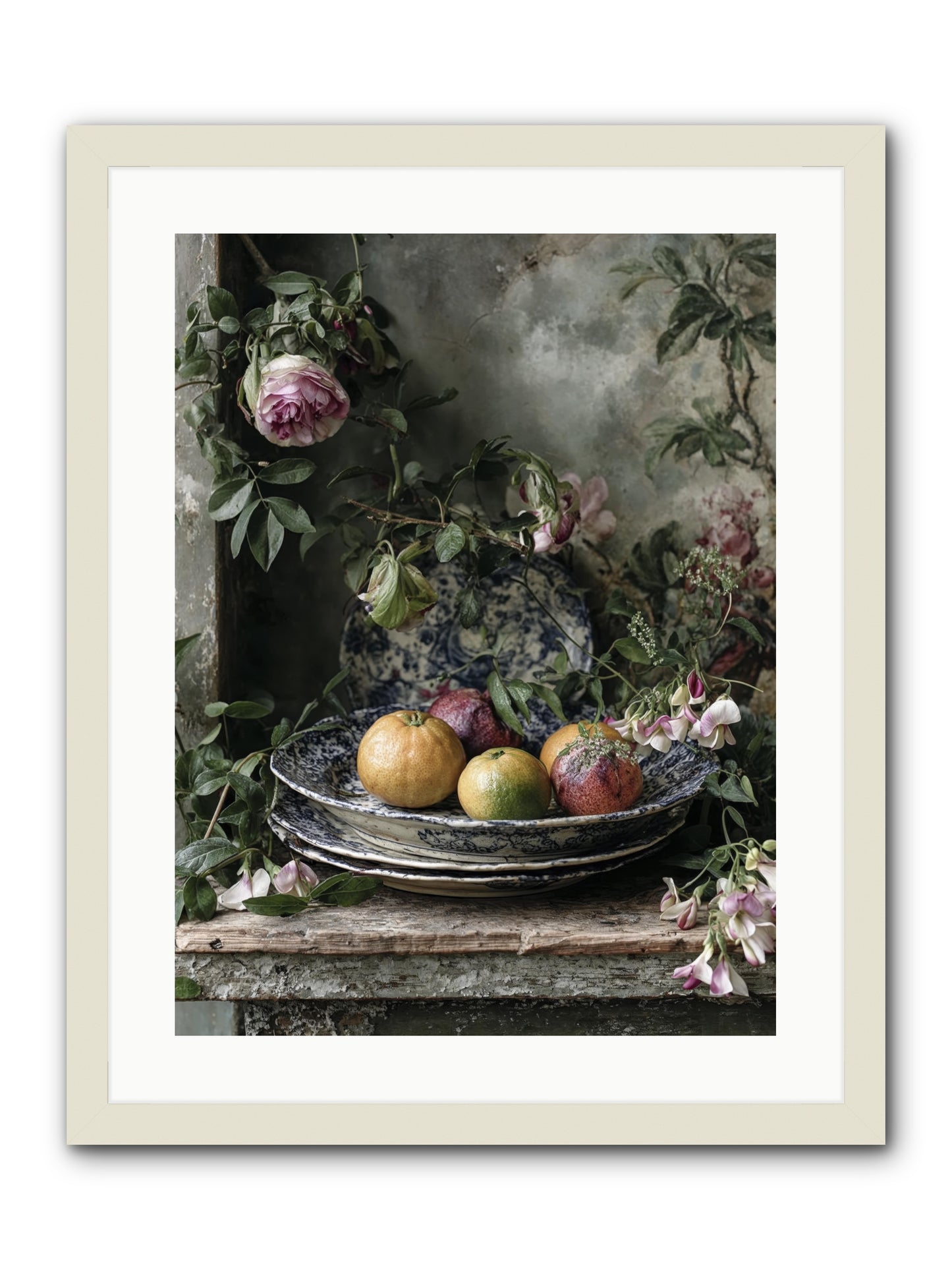 honeysett -- Framed Print - White 18x24