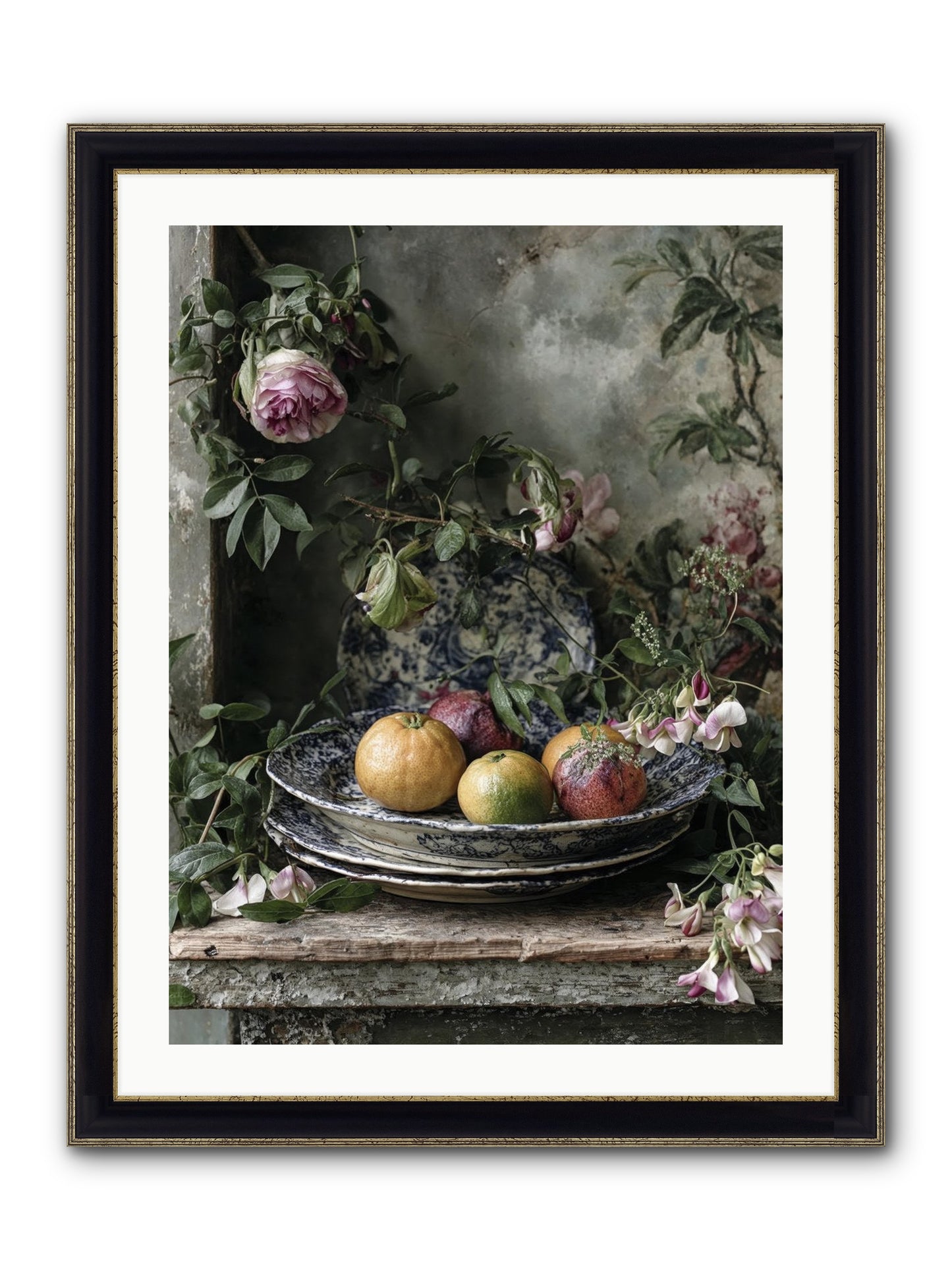 Honeysett Framed Print - Black & Gold 24x32