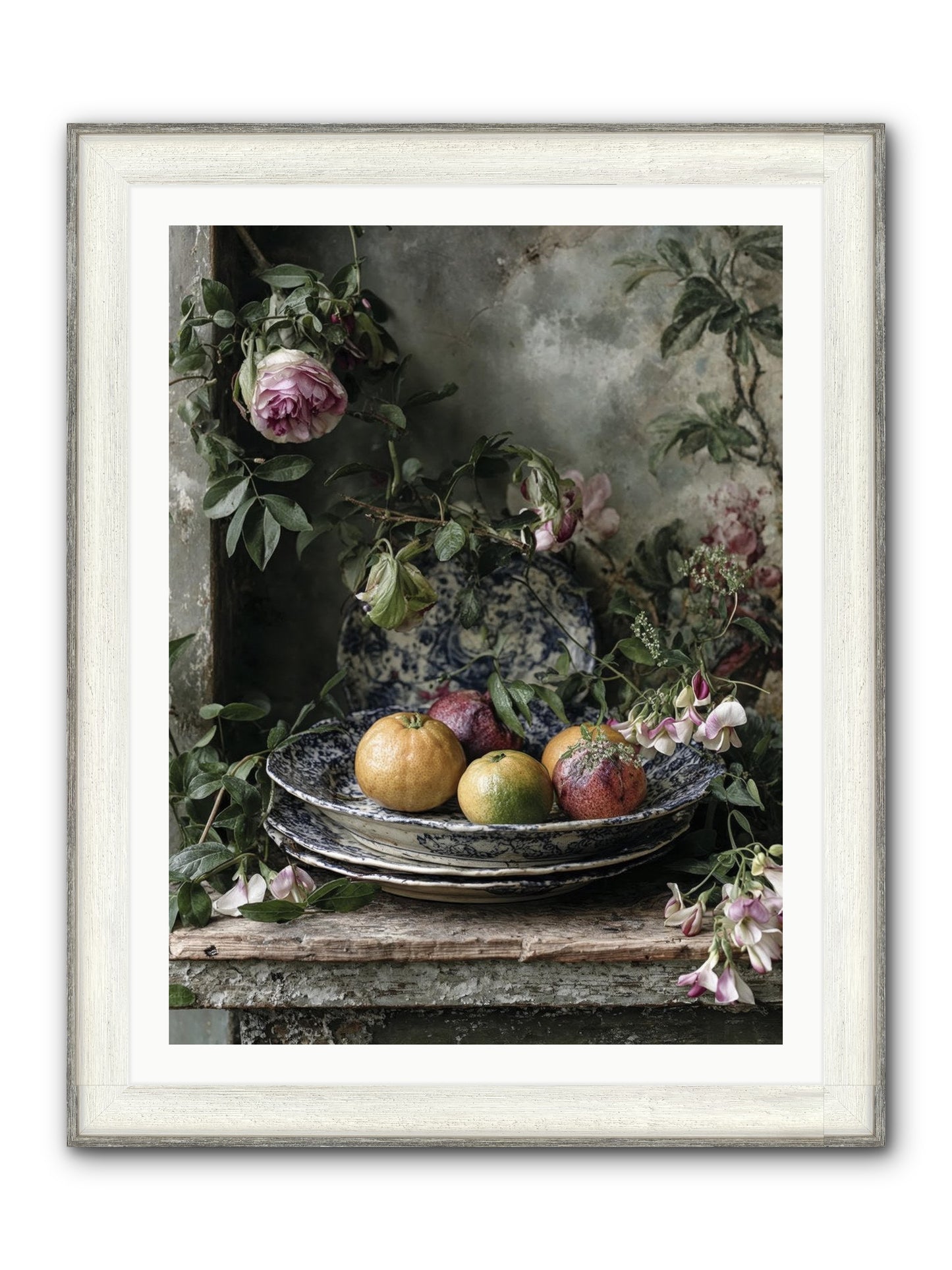 Honeysett Framed Print - Driftwood White 30x40