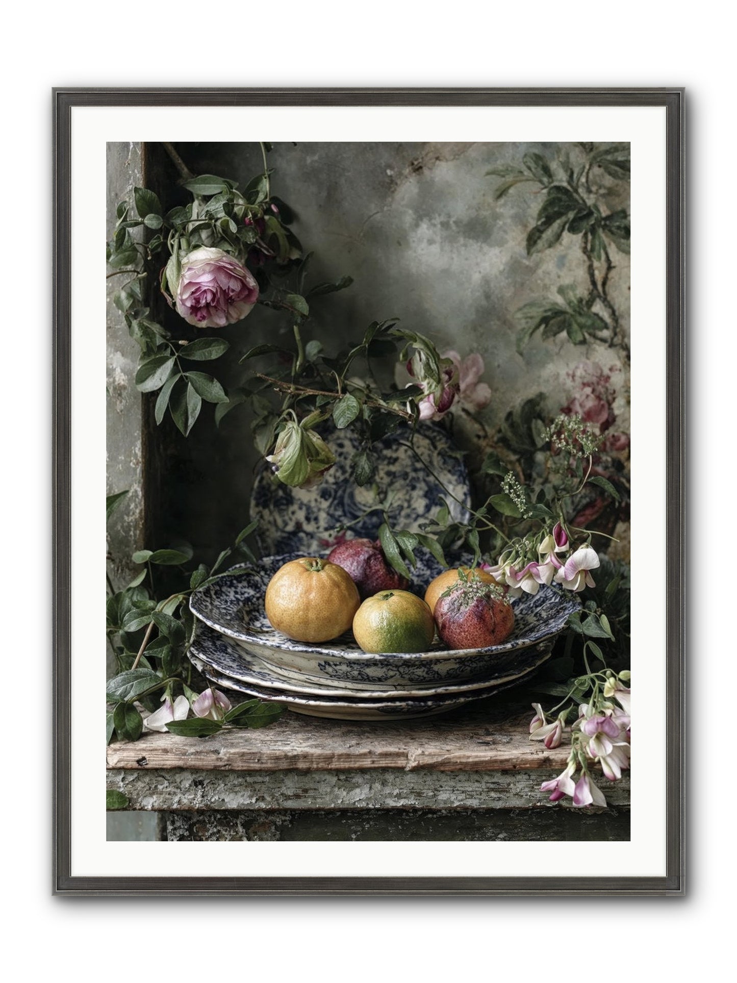 Honeysett Framed Print - Slimwoods Black/Silver 30x40