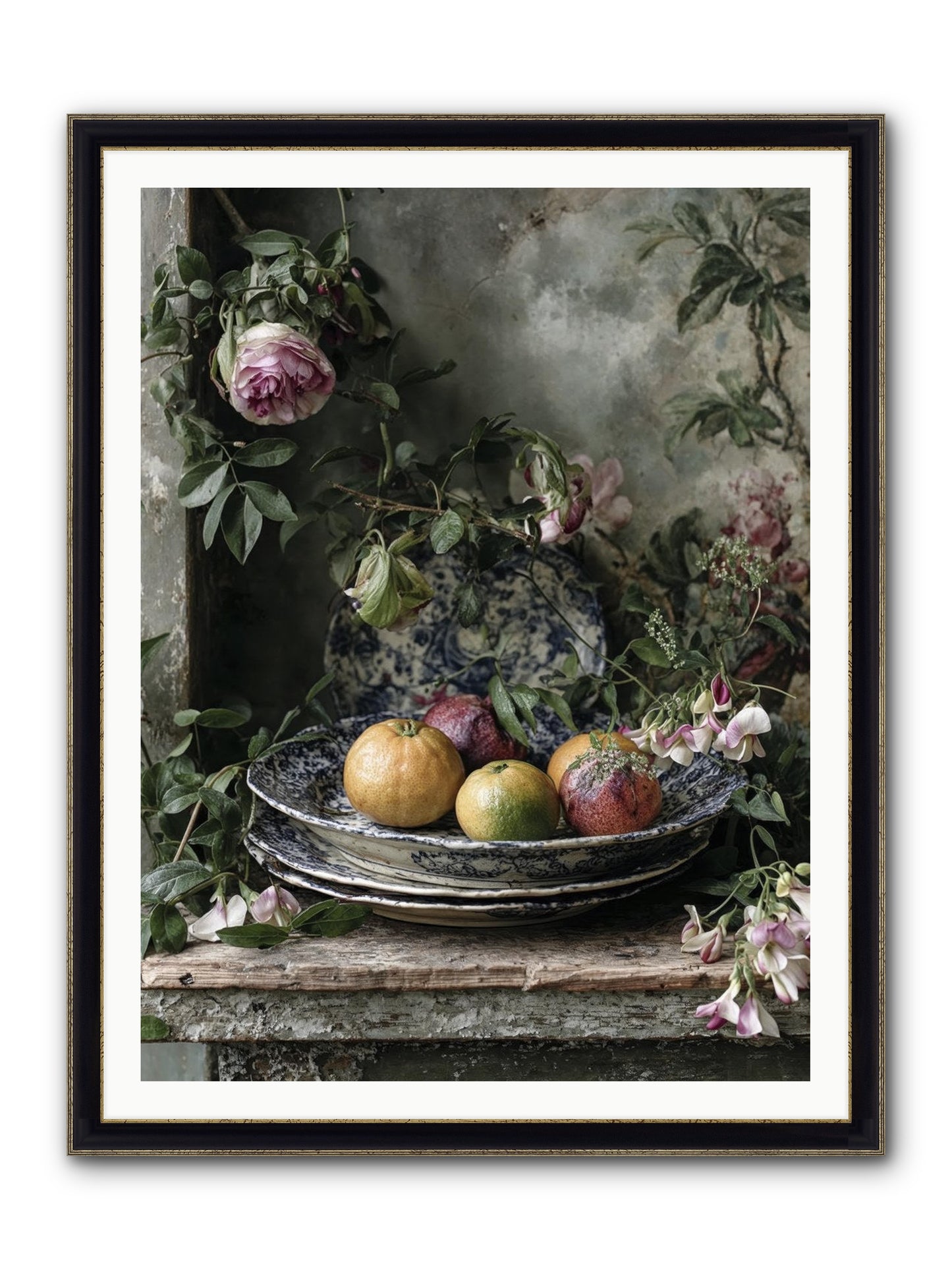 Honeysett Framed Print - Black & Gold 36x48