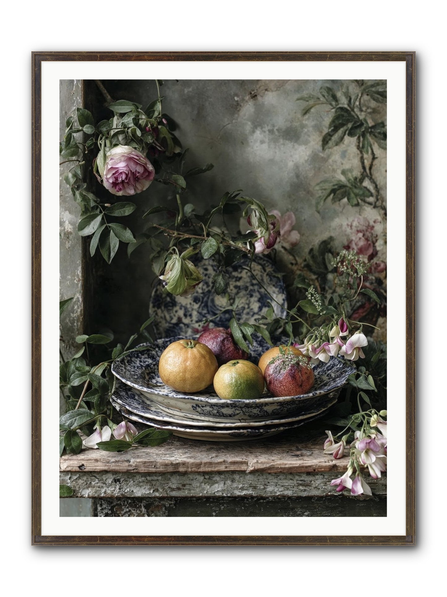 Honeysett Framed Print - Slimwoods Black/Gold 36x48
