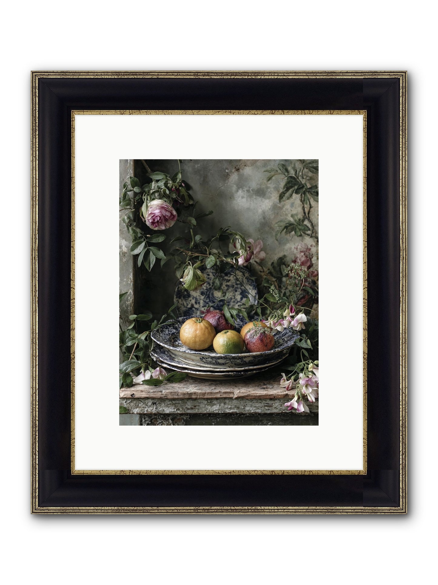 Honeysett Framed Print - Black & Gold 9x12