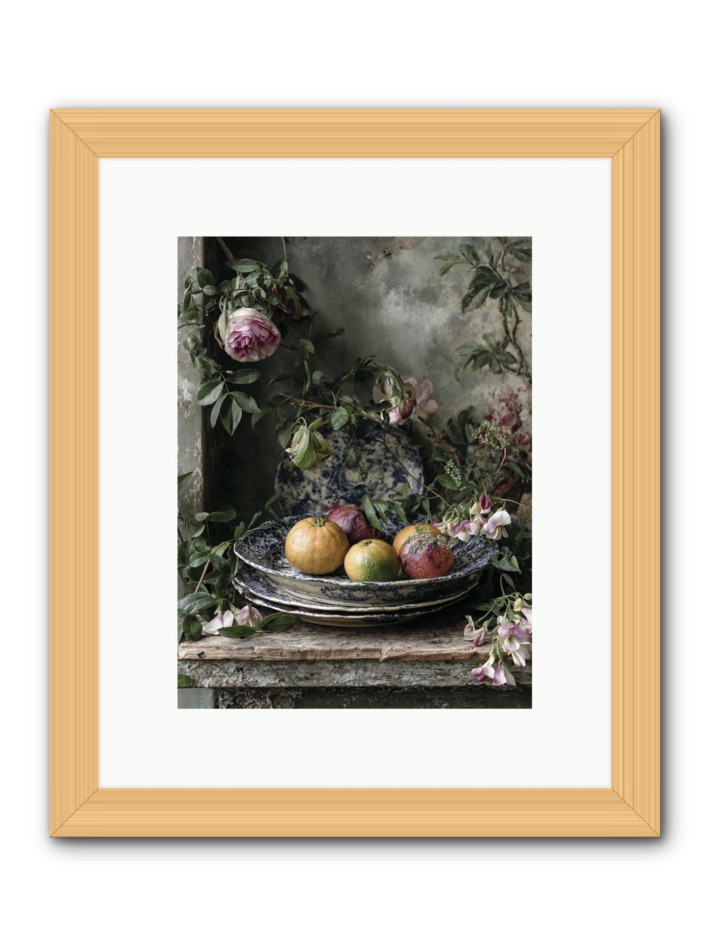 honeysett -- Framed Print - Natural 9x12
