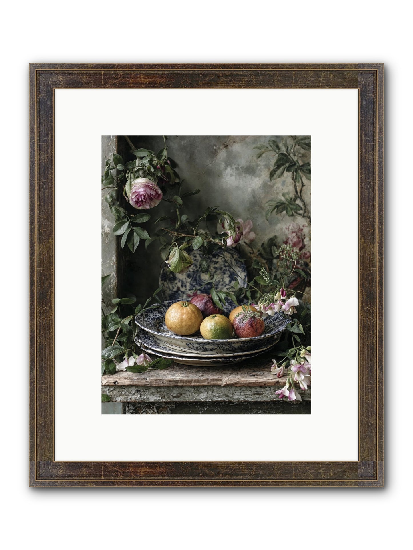 Honeysett Framed Print - Slimwoods Black/Gold 9x12