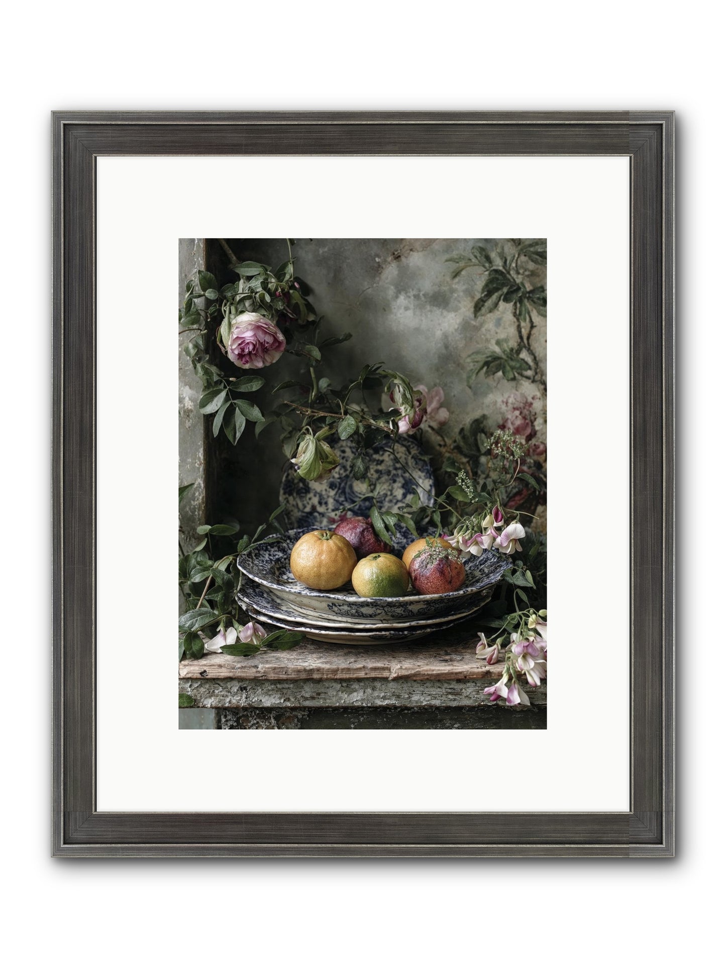 Honeysett Framed Print - Slimwoods Black/Silver 9x12