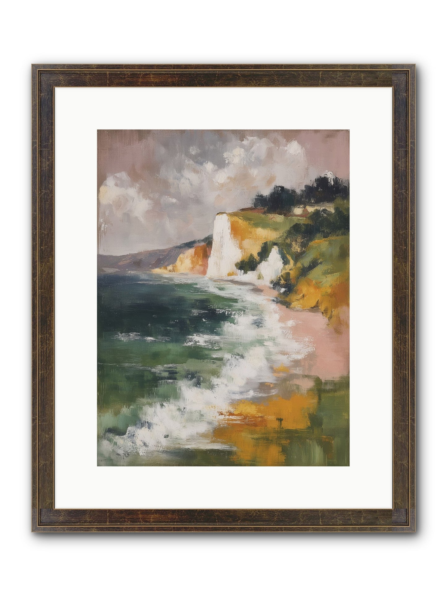 Honeysuckle Summer Framed Print - Slimwoods Black/Gold 12x16