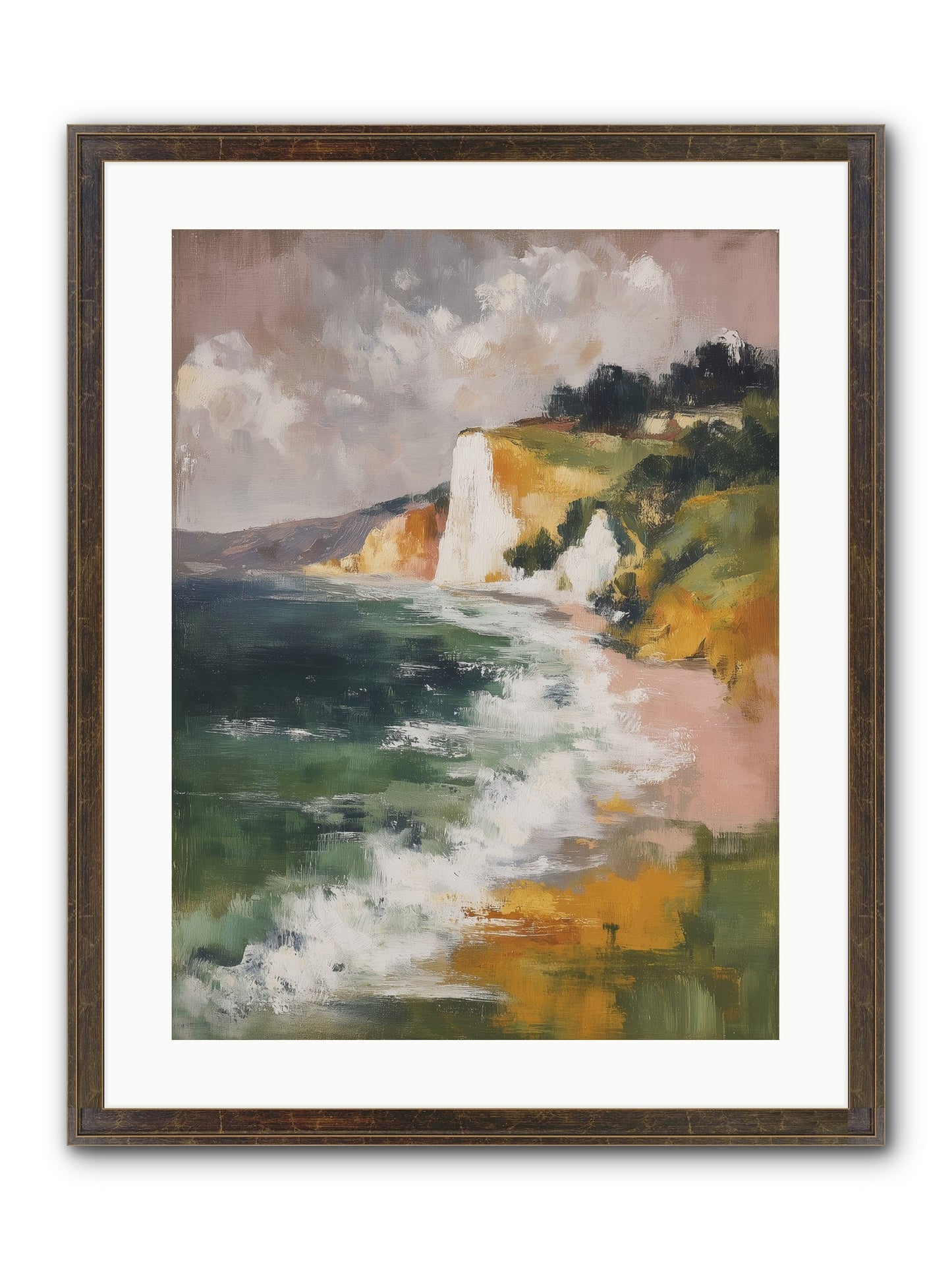 Honeysuckle Summer Framed Print - Slimwoods Black/Gold 18x24