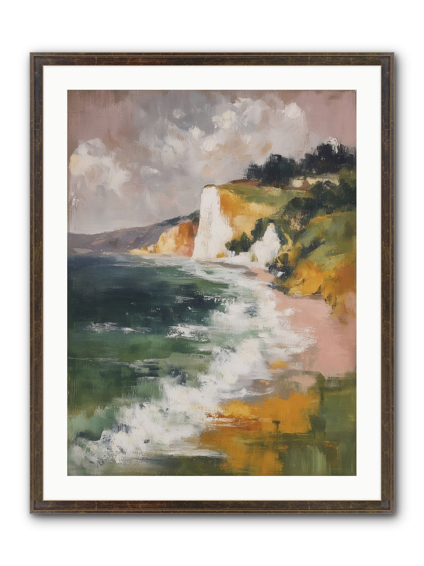 Honeysuckle Summer Framed Print - Slimwoods Black/Gold 24x32