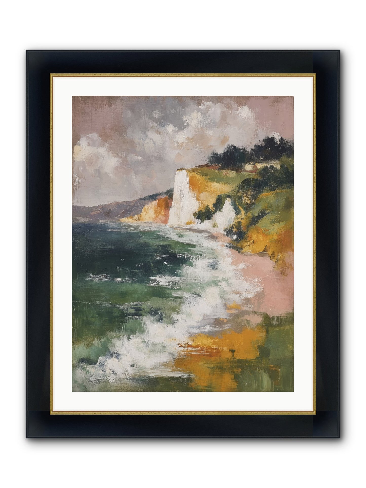 Honeysuckle Summer Framed Print - Wide Black w/Gold 24x32
