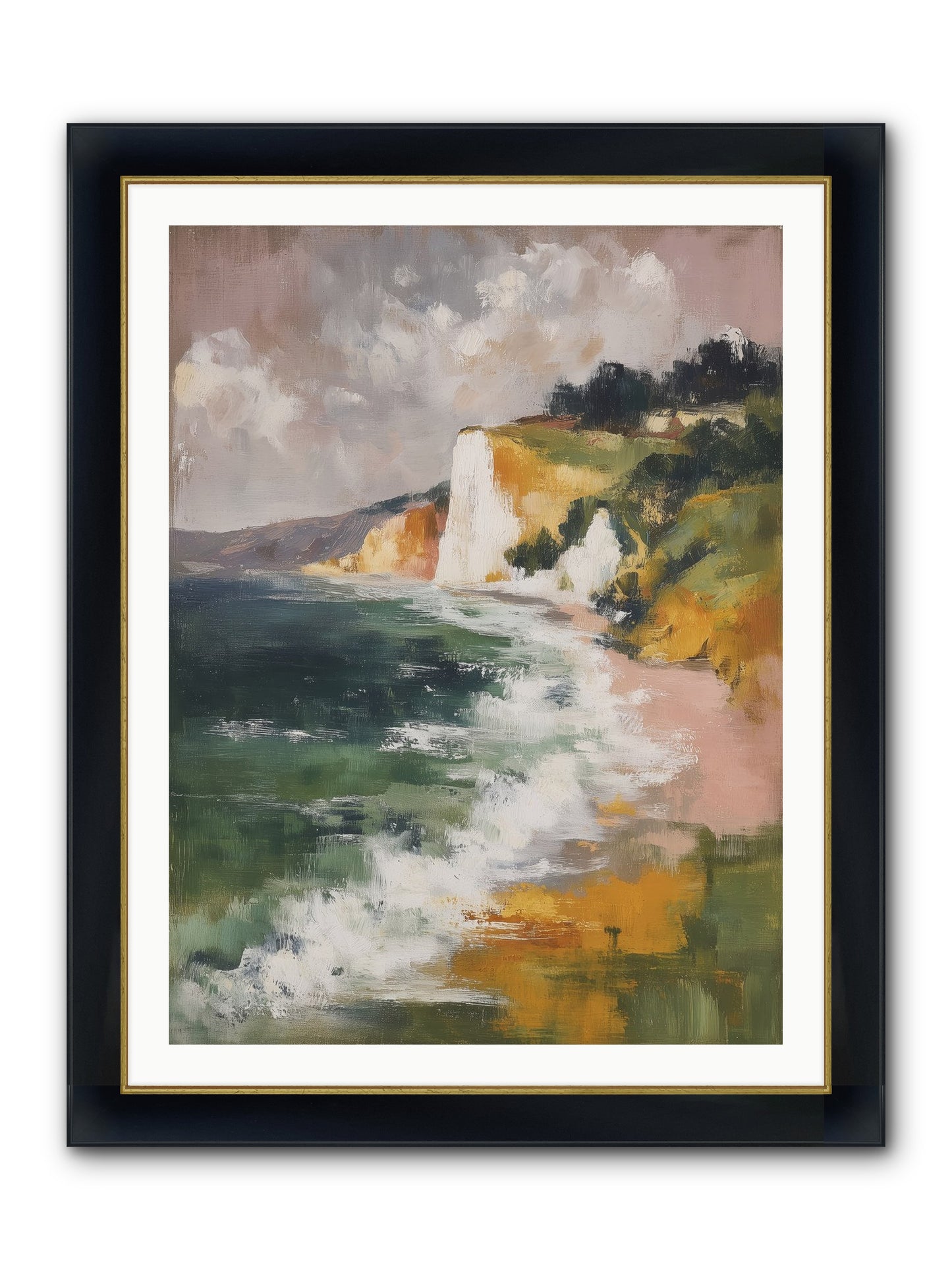Honeysuckle Summer Framed Print - Wide Black w/Gold 30x40