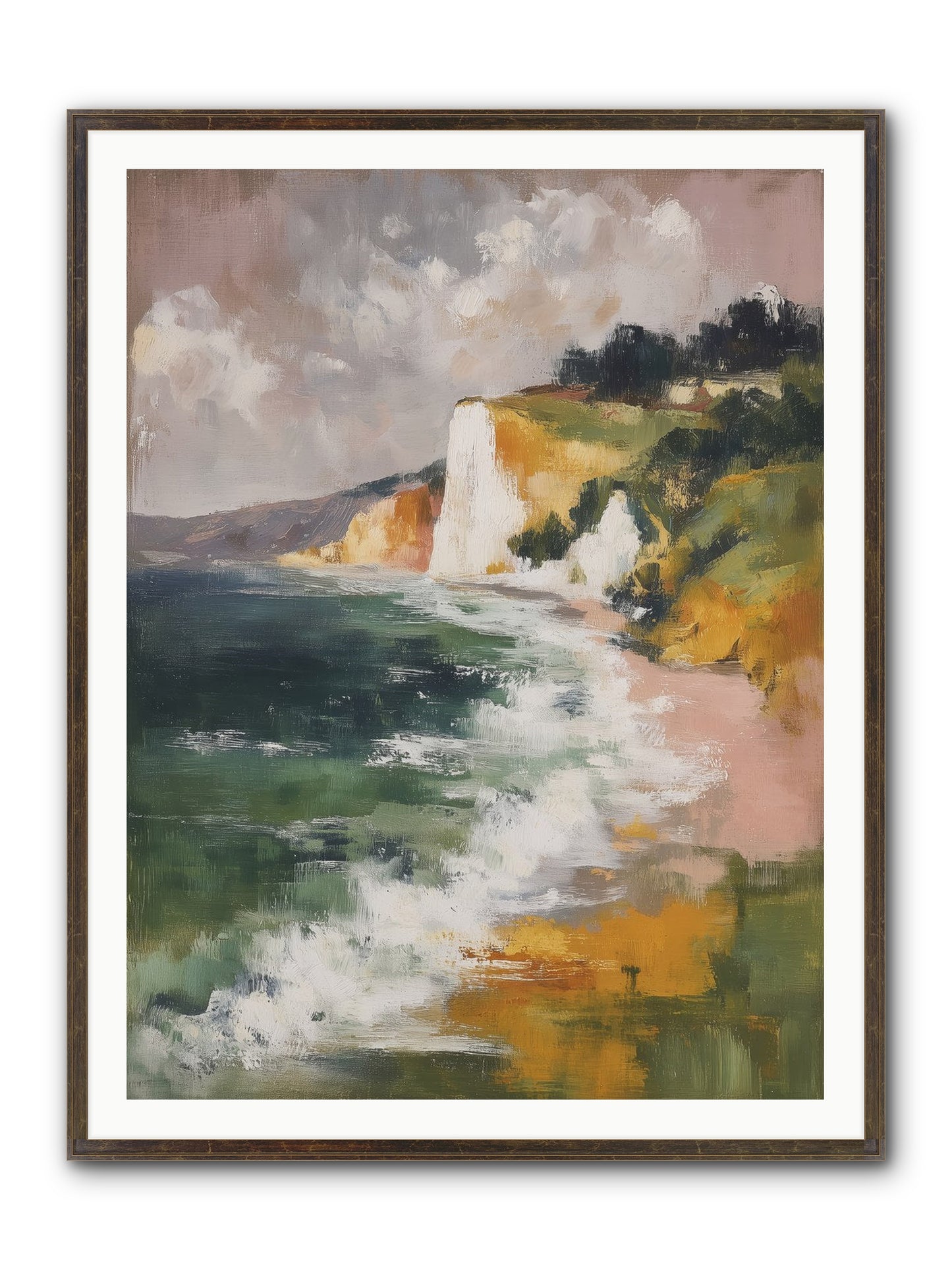 Honeysuckle Summer Framed Print - Slimwoods Black/Gold 36x48