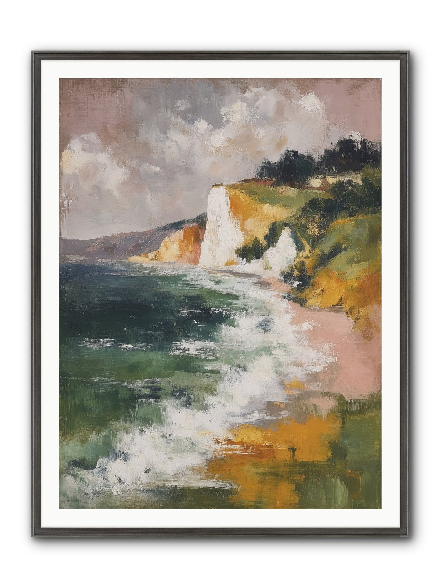 Honeysuckle Summer Framed Print - Slimwoods Black/Silver 36x48
