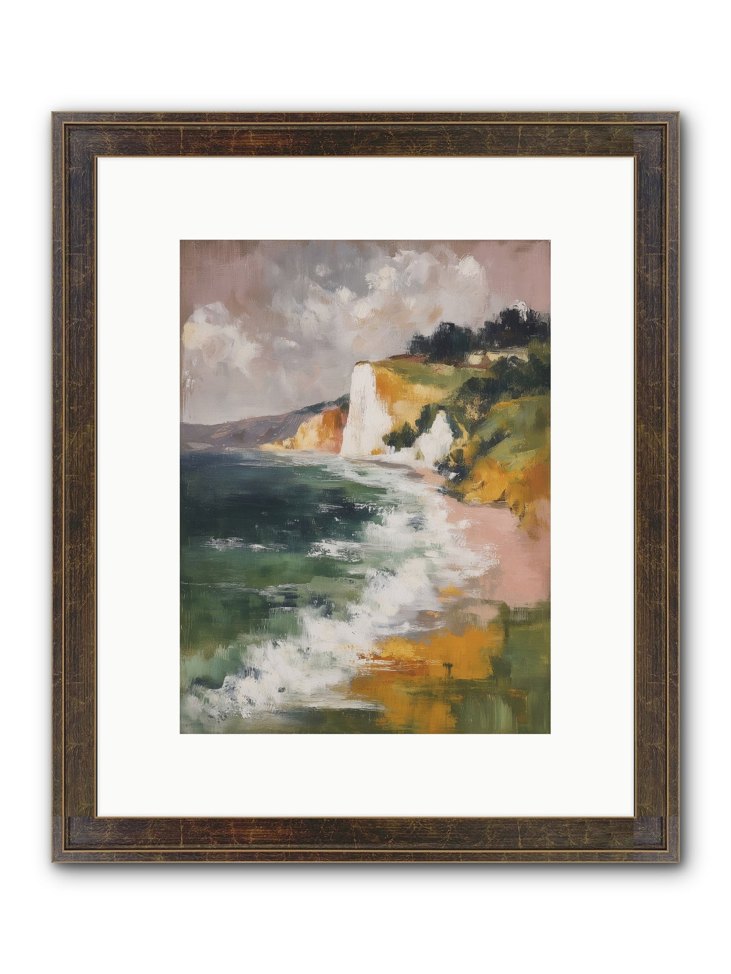 Honeysuckle Summer Framed Print - Slimwoods Black/Gold 9x12