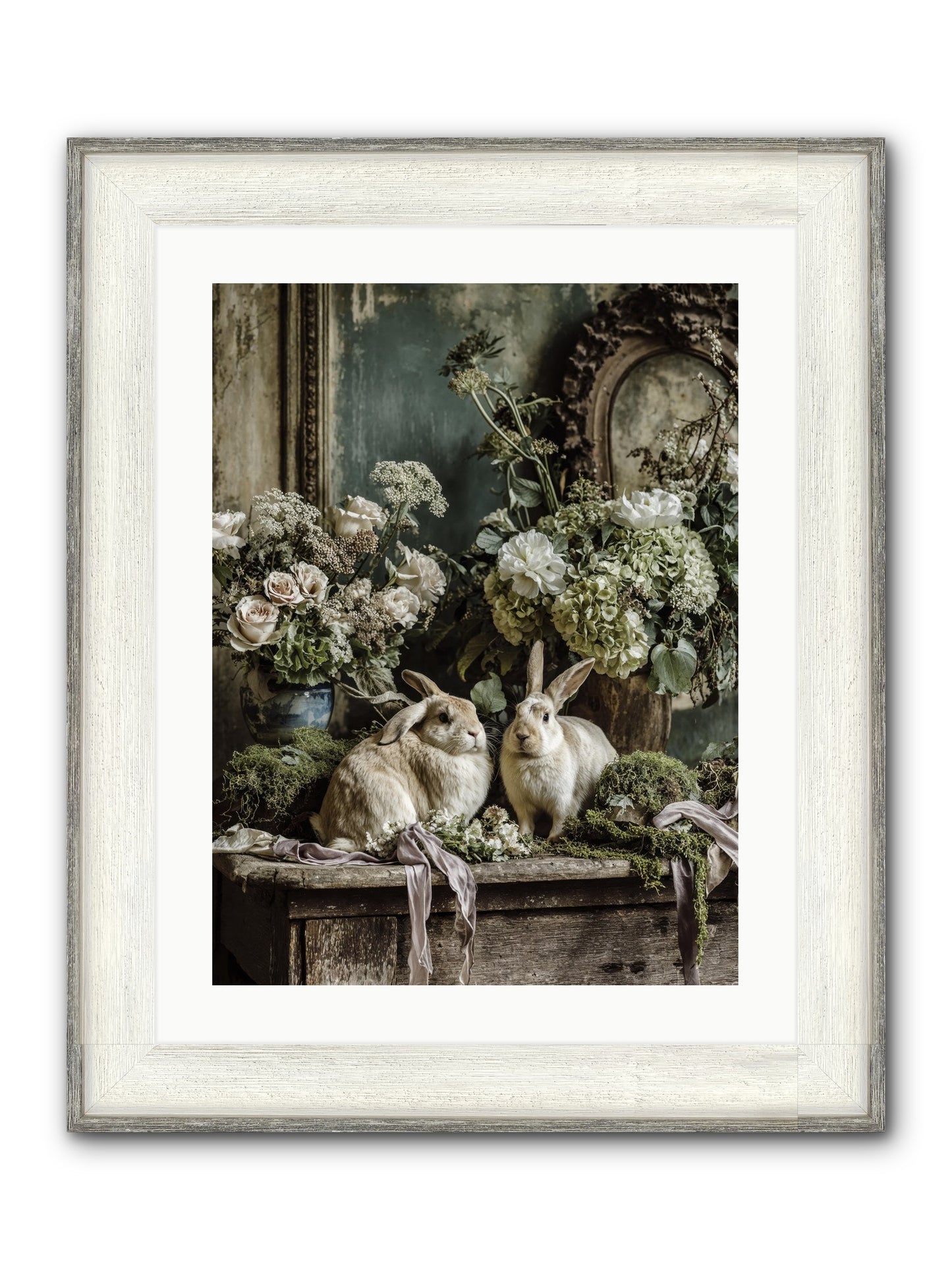 Honneur Framed Print - Driftwood White 18x24