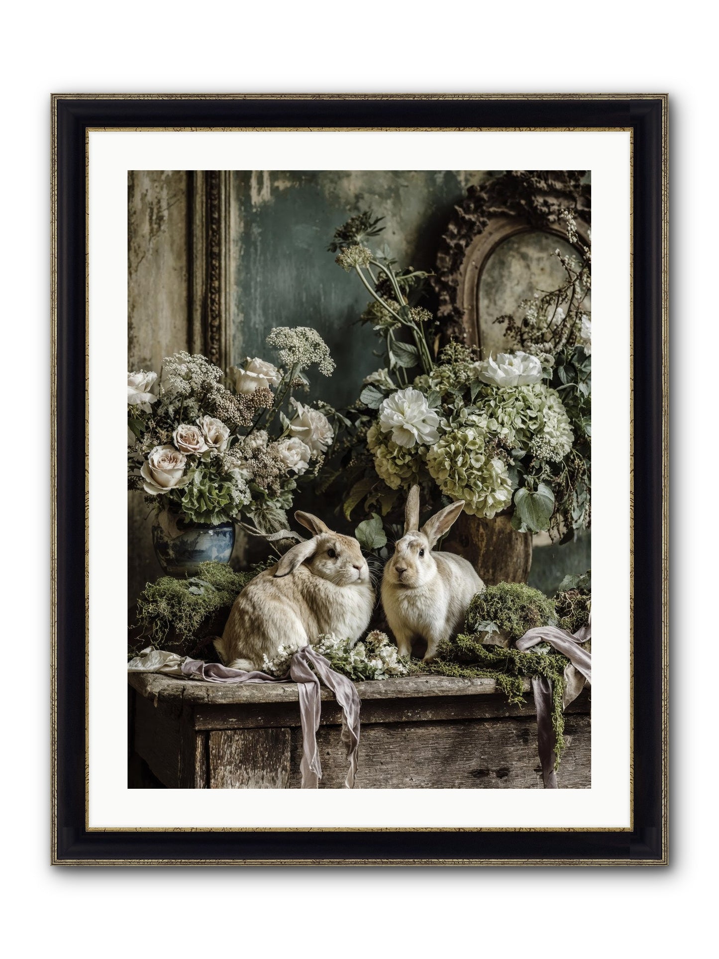 Honneur Framed Print - Black & Gold 24x32