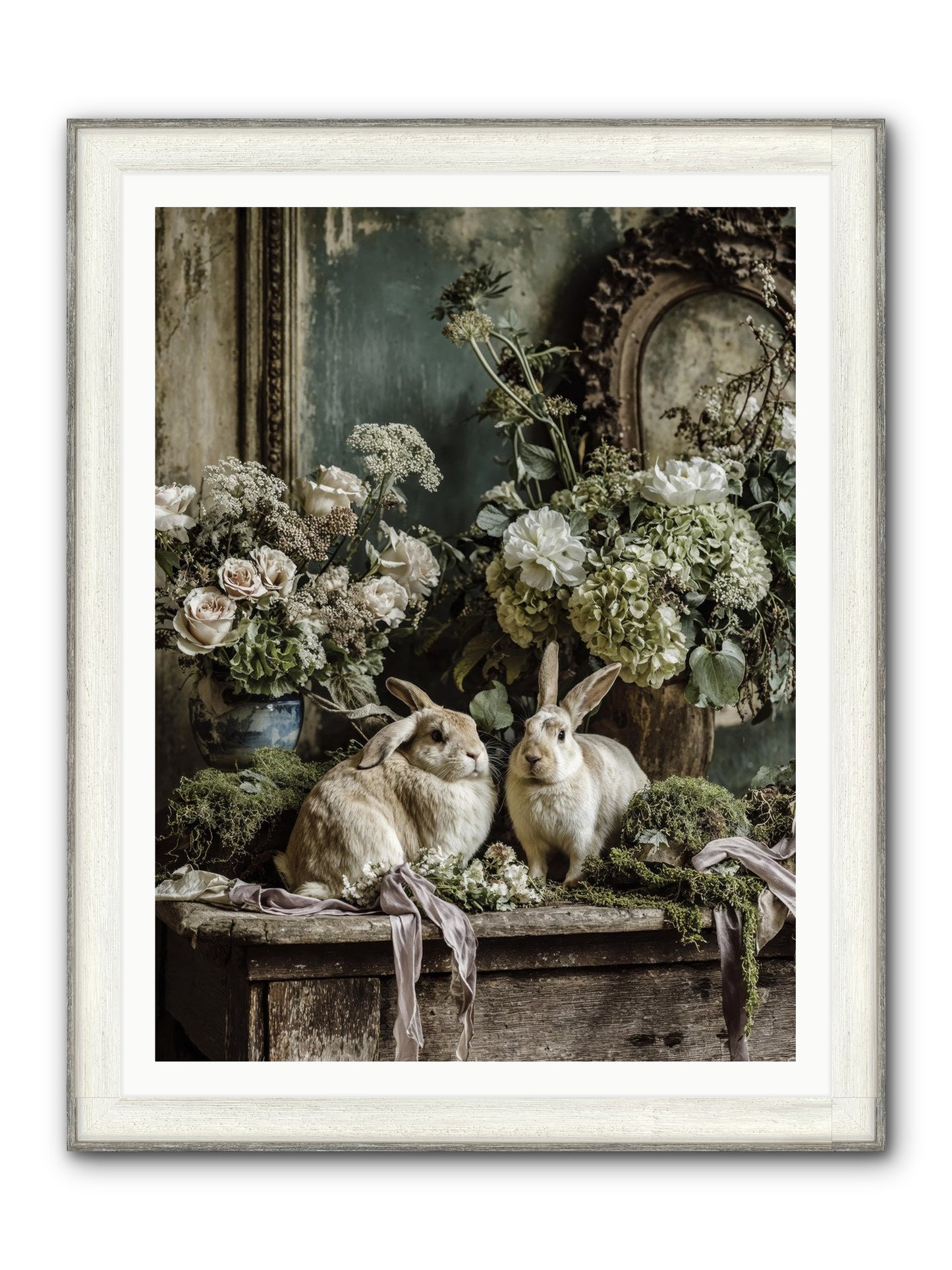 Honneur Framed Print - Driftwood White 36x48