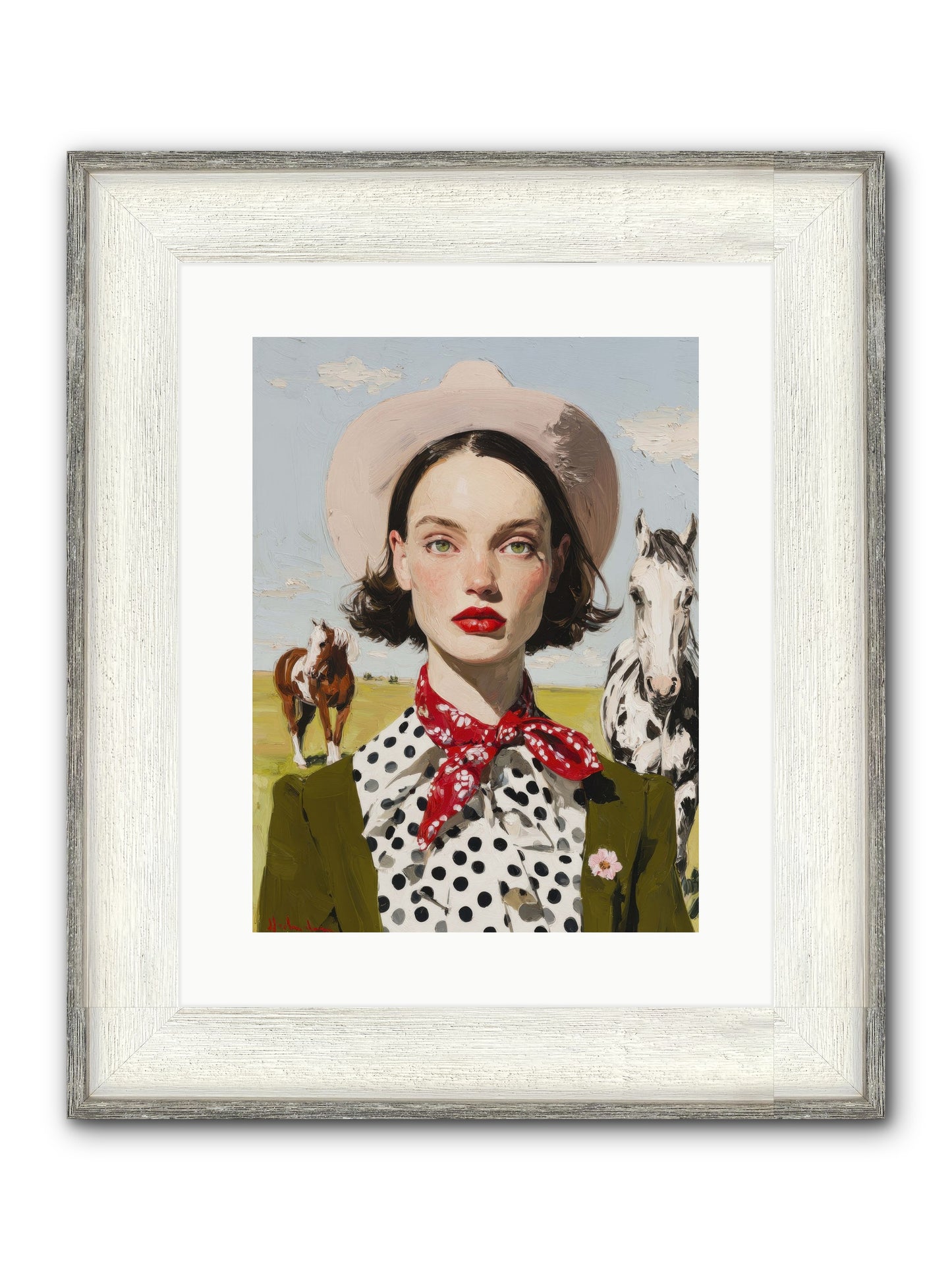 Hoofbeats Like Heartbeats Framed Print - Driftwood White 12x16