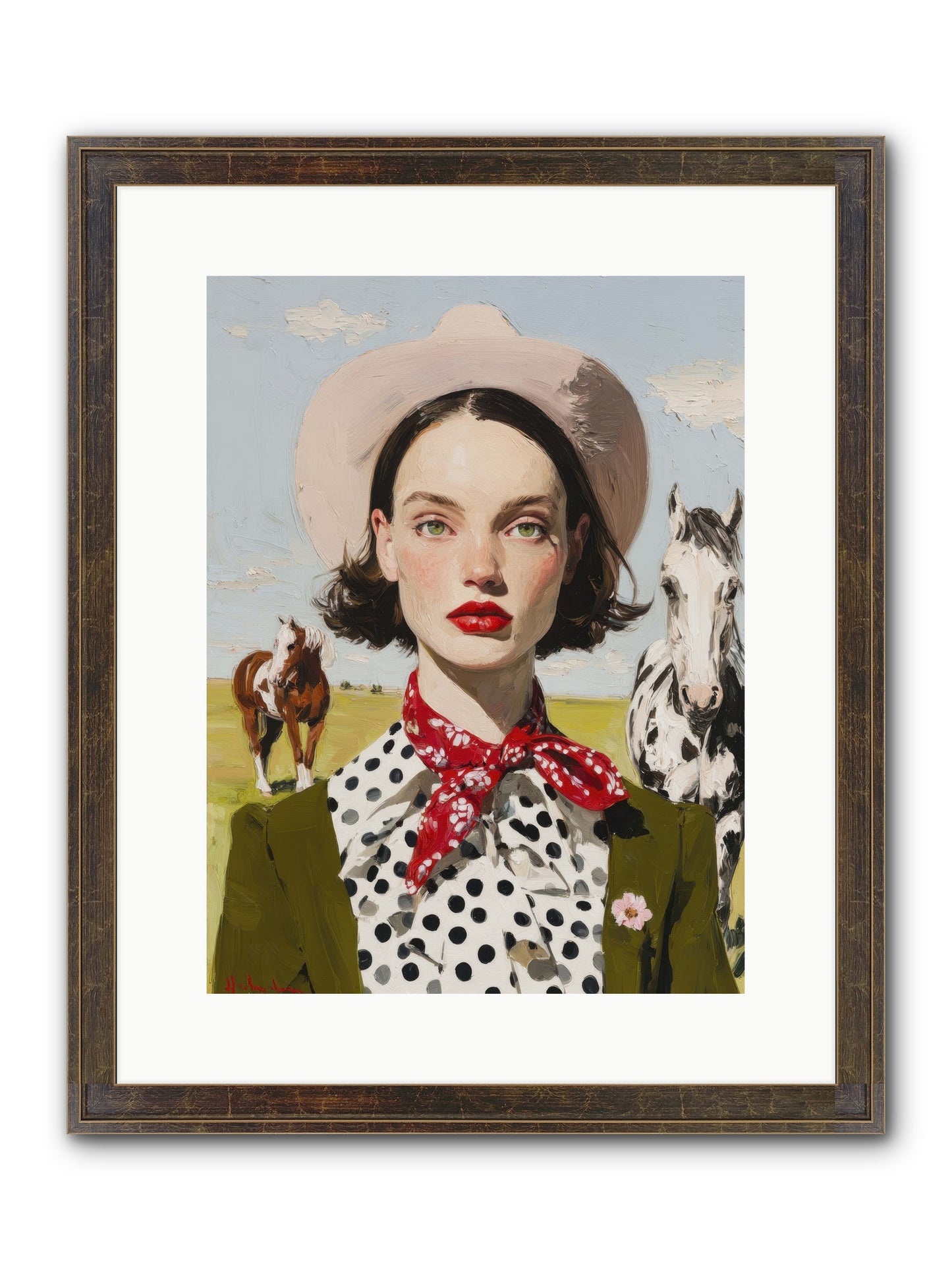 Hoofbeats Like Heartbeats Framed Print - Slimwoods Black/Gold 12x16