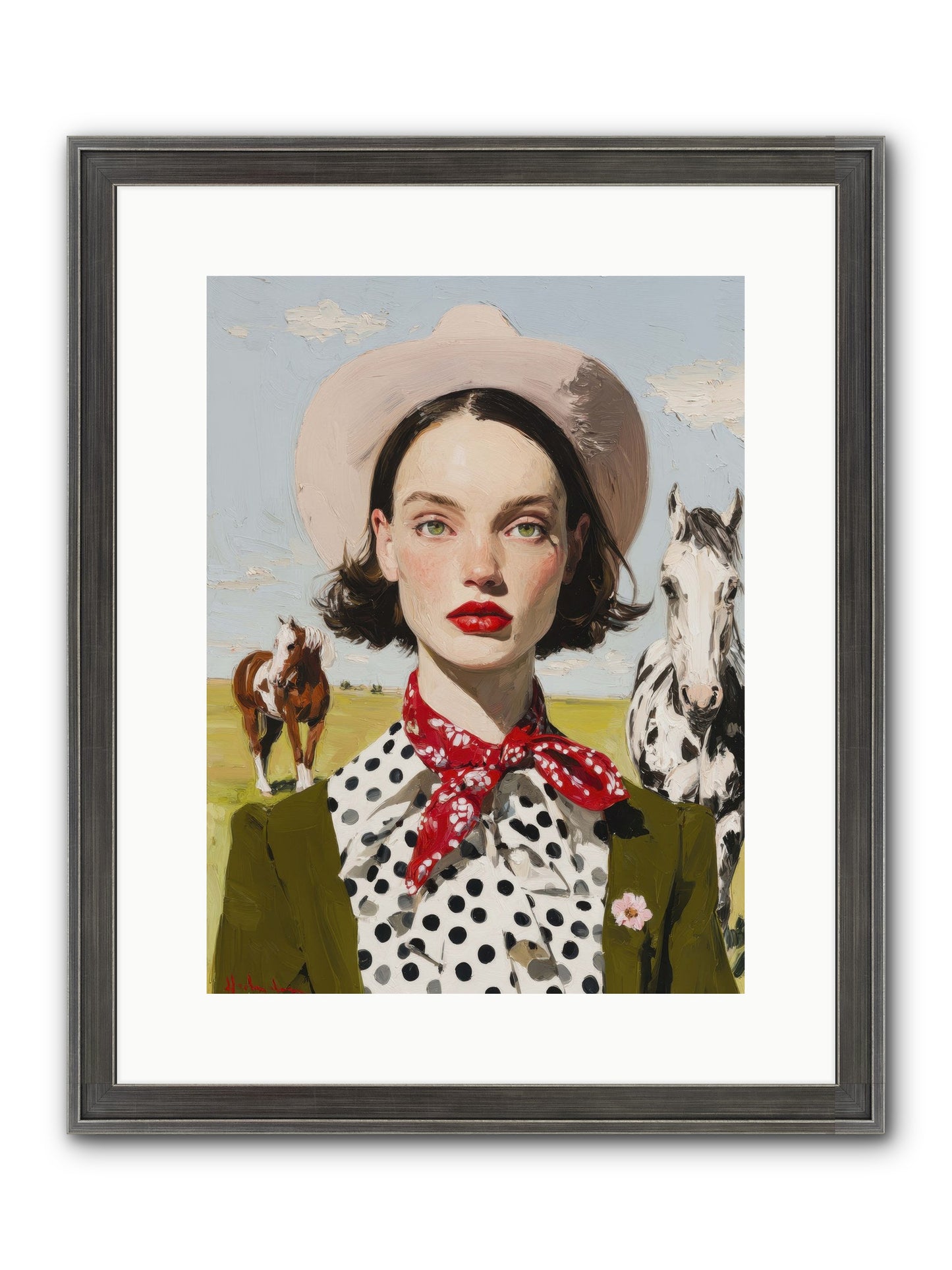 Hoofbeats Like Heartbeats Framed Print - Slimwoods Black/Silver 12x16