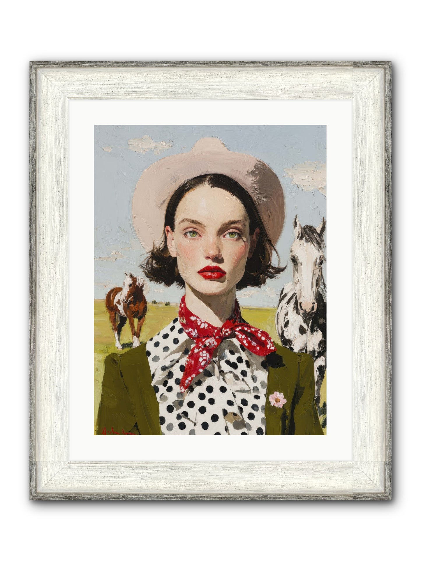 Hoofbeats Like Heartbeats Framed Print - Driftwood White 18x24