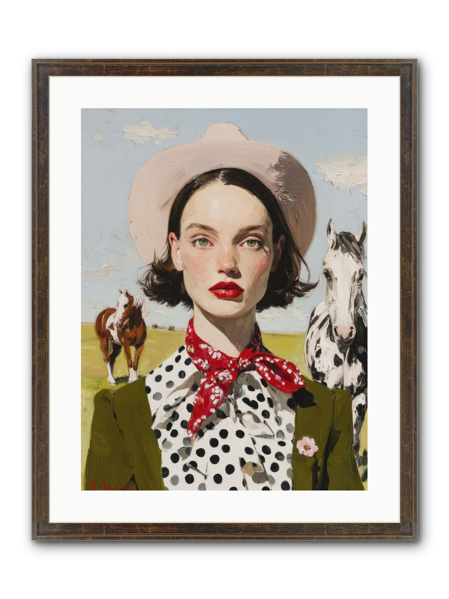 Hoofbeats Like Heartbeats Framed Print - Slimwoods Black/Gold 18x24