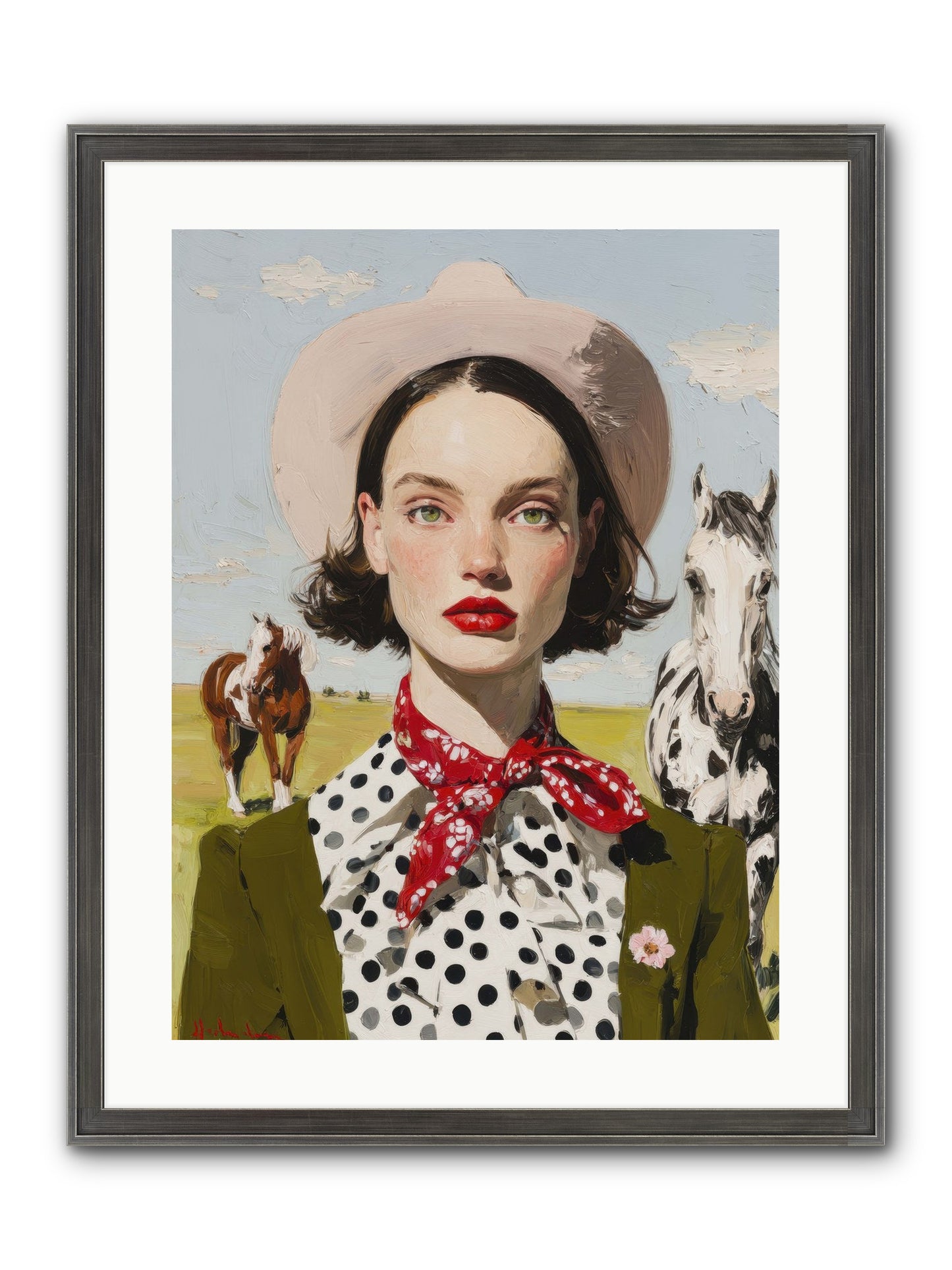 Hoofbeats Like Heartbeats Framed Print - Slimwoods Black/Silver 18x24