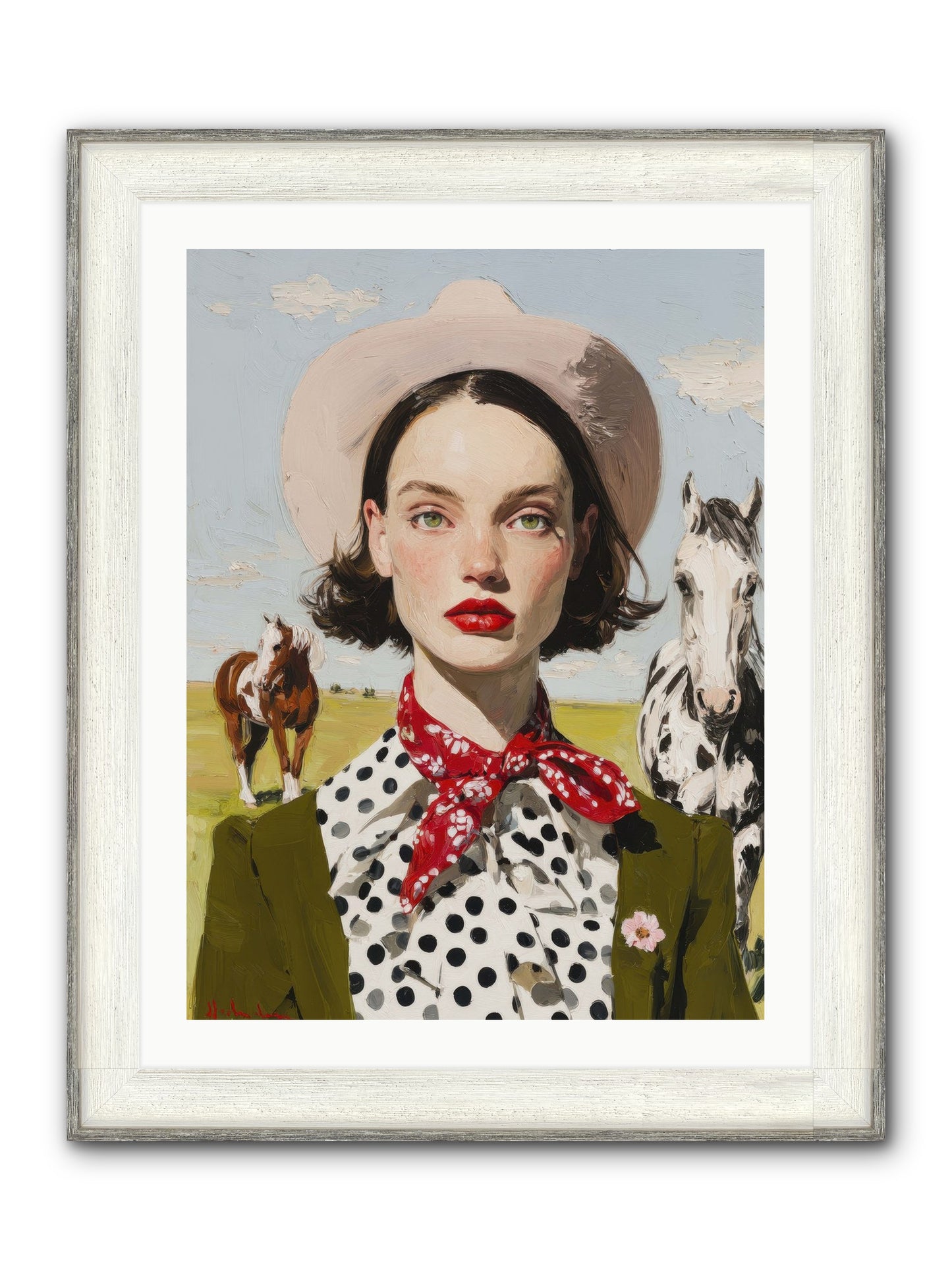 Hoofbeats Like Heartbeats Framed Print - Driftwood White 24x32