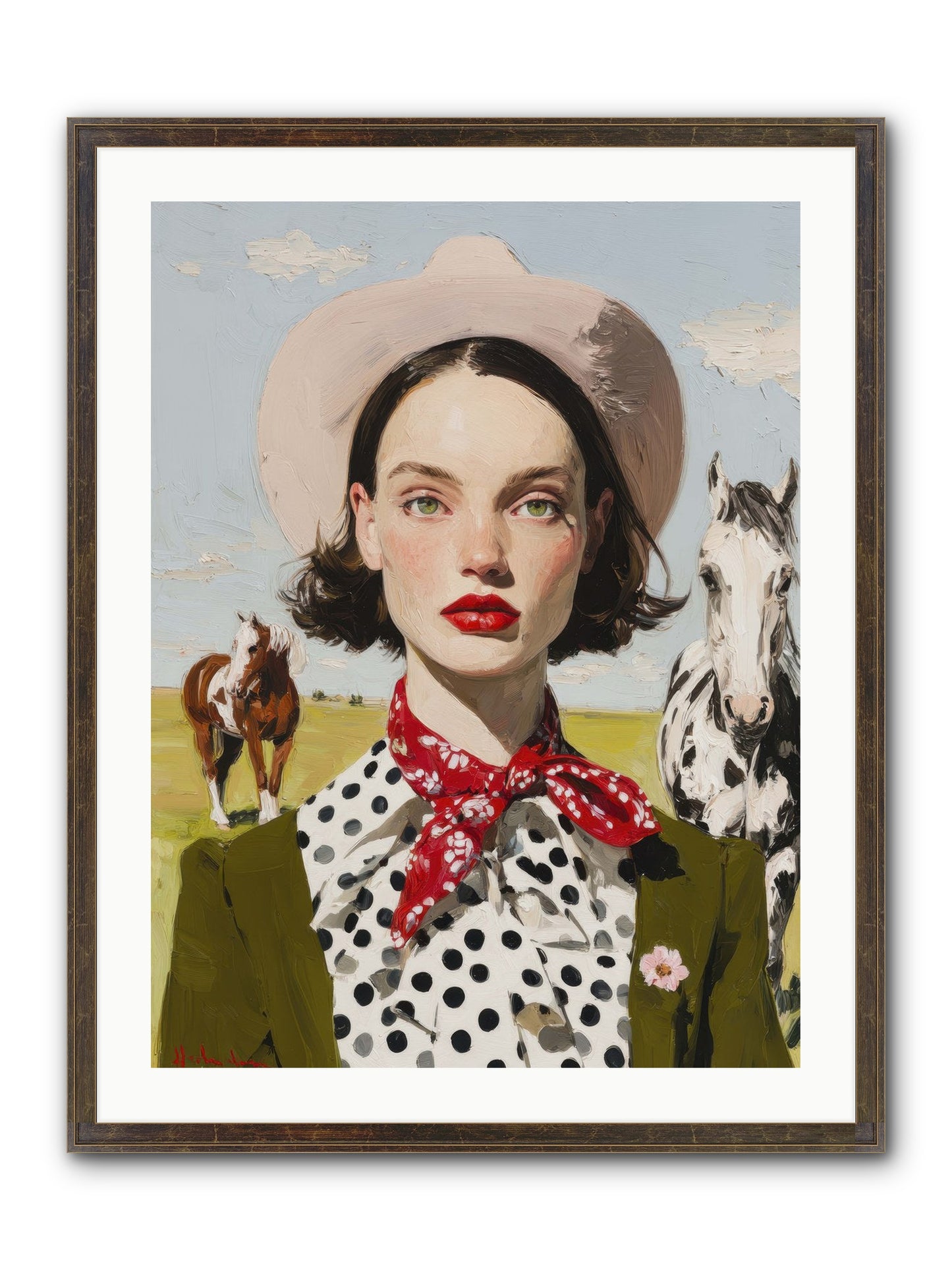 Hoofbeats Like Heartbeats Framed Print - Slimwoods Black/Gold 24x32
