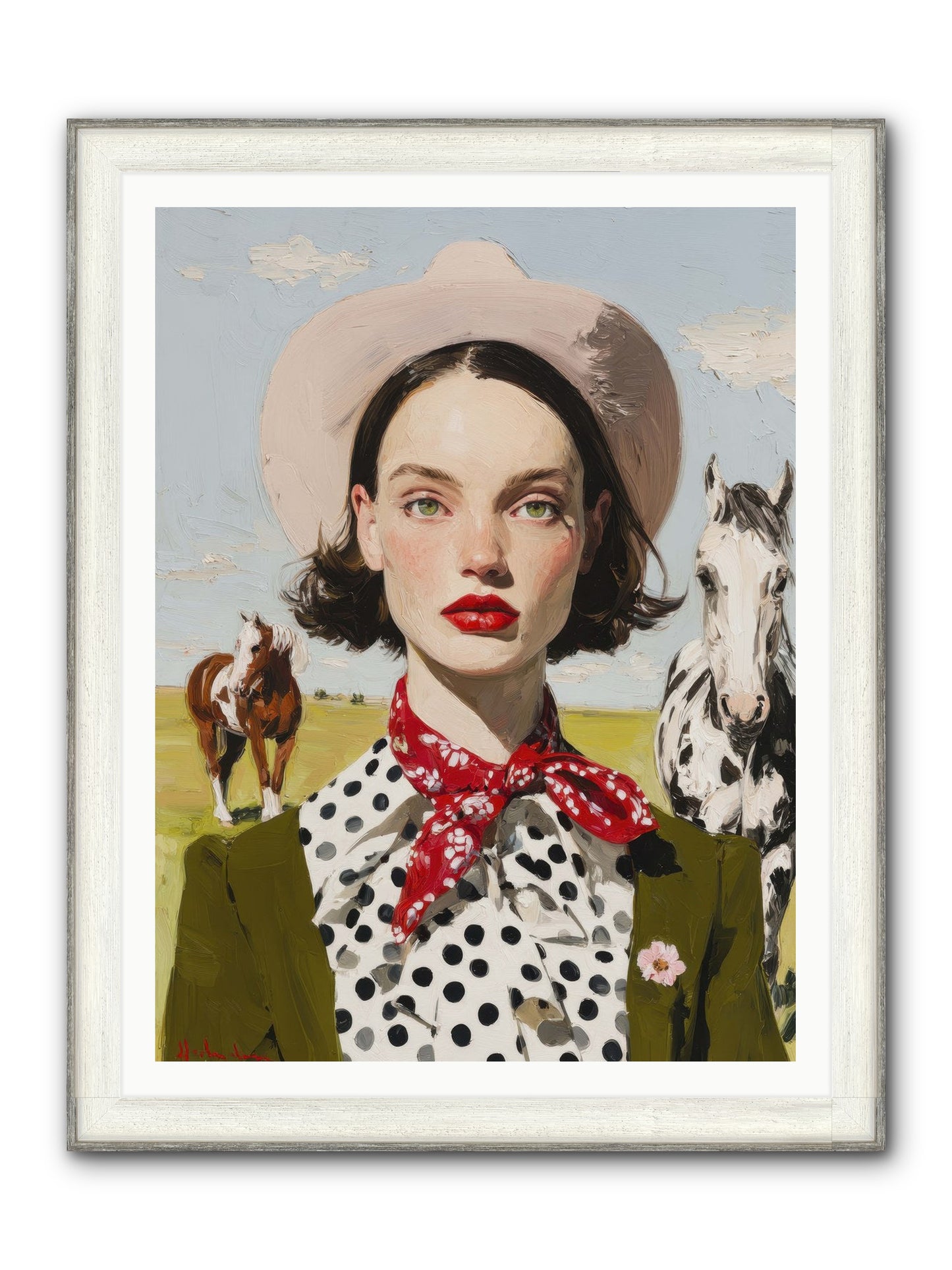 Hoofbeats Like Heartbeats Framed Print - Driftwood White 36x48