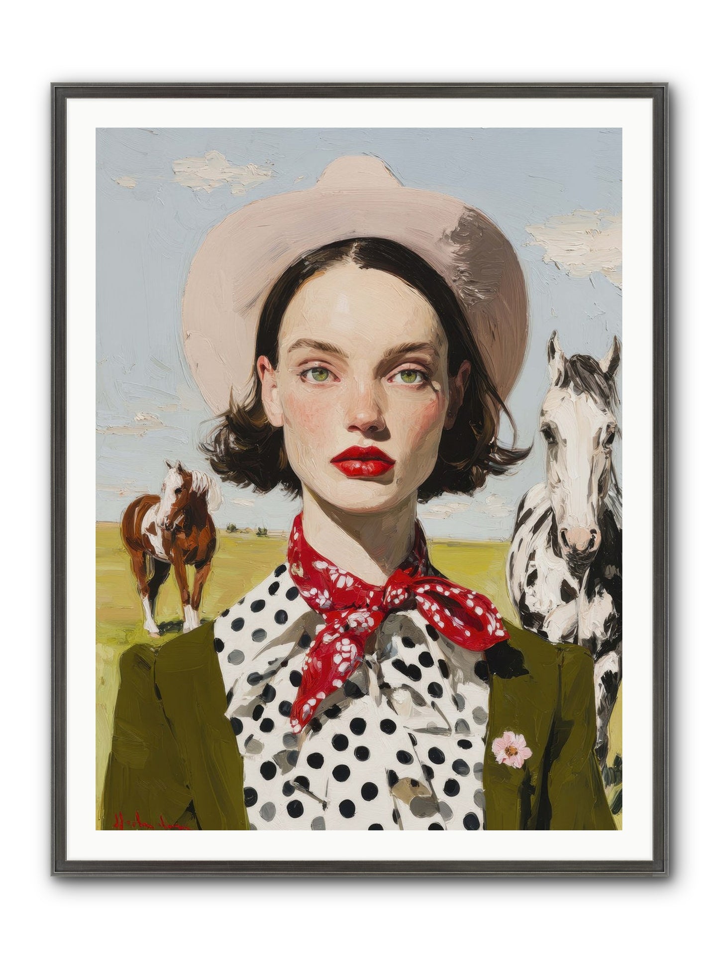Hoofbeats Like Heartbeats Framed Print - Slimwoods Black/Silver 36x48