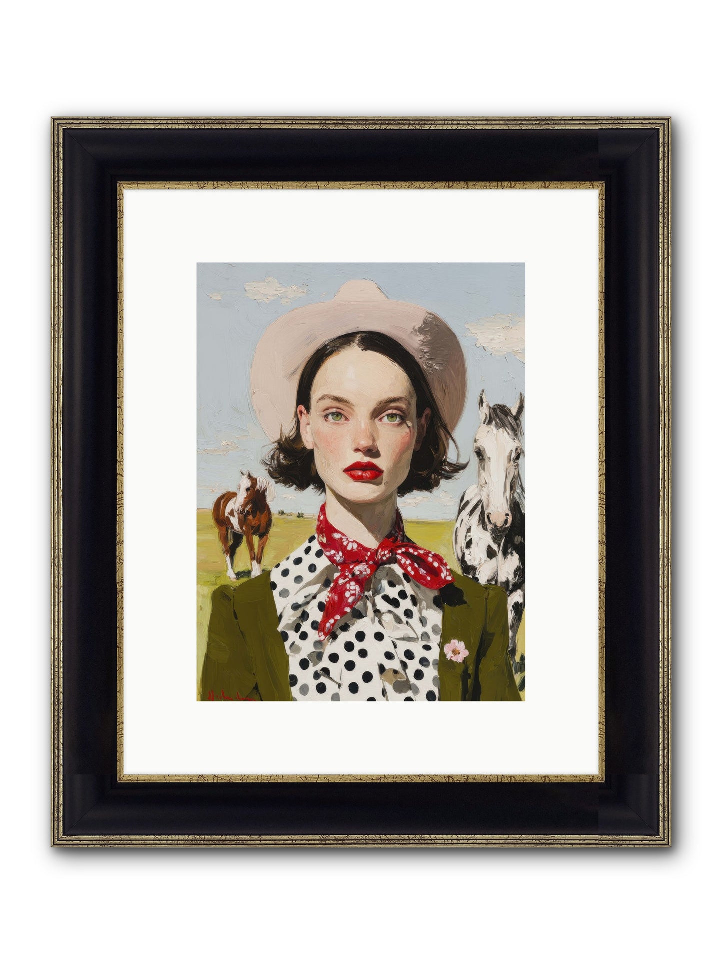 Hoofbeats Like Heartbeats Framed Print - Black & Gold 9x12