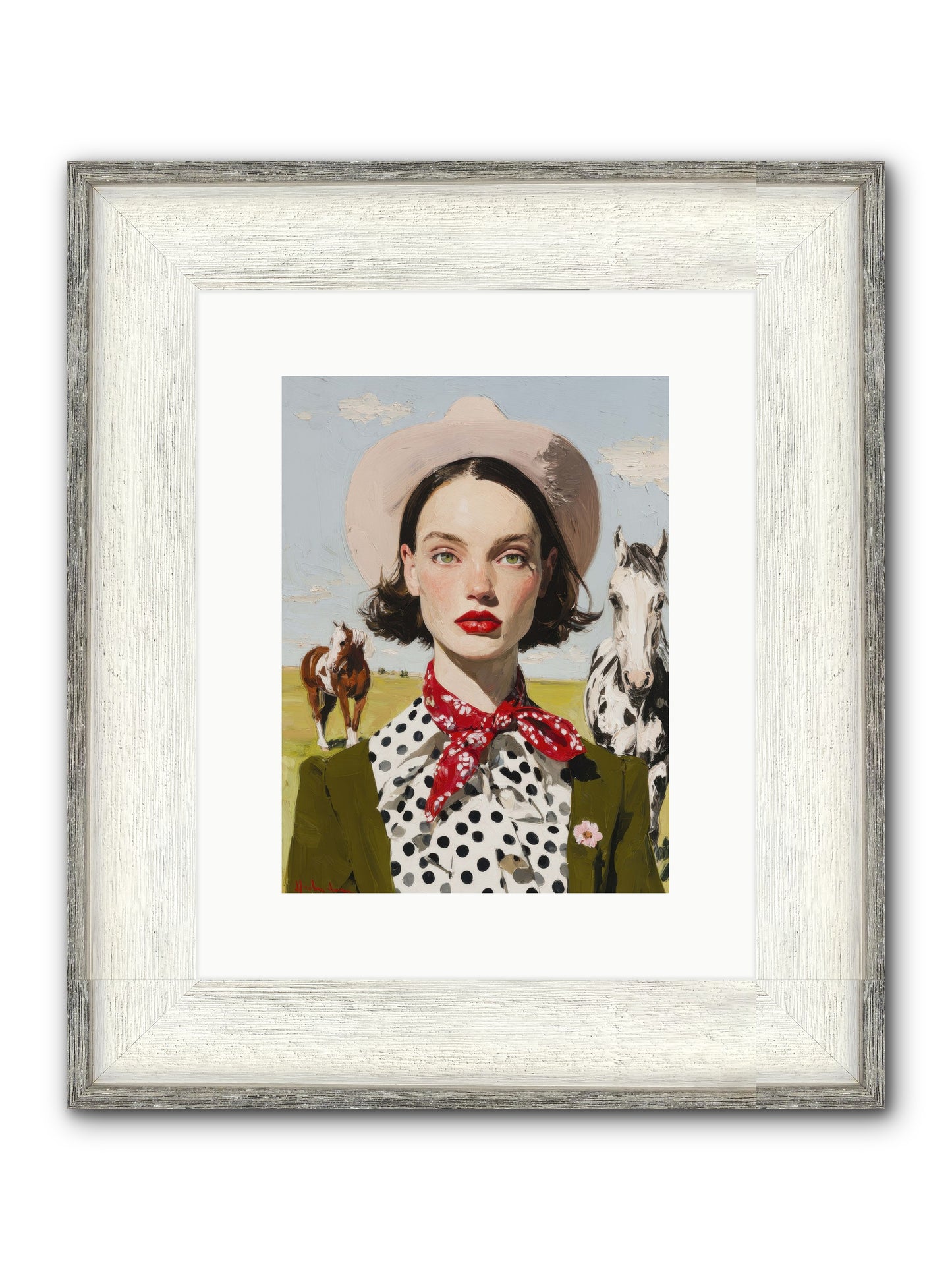 Hoofbeats Like Heartbeats Framed Print - Driftwood White 9x12