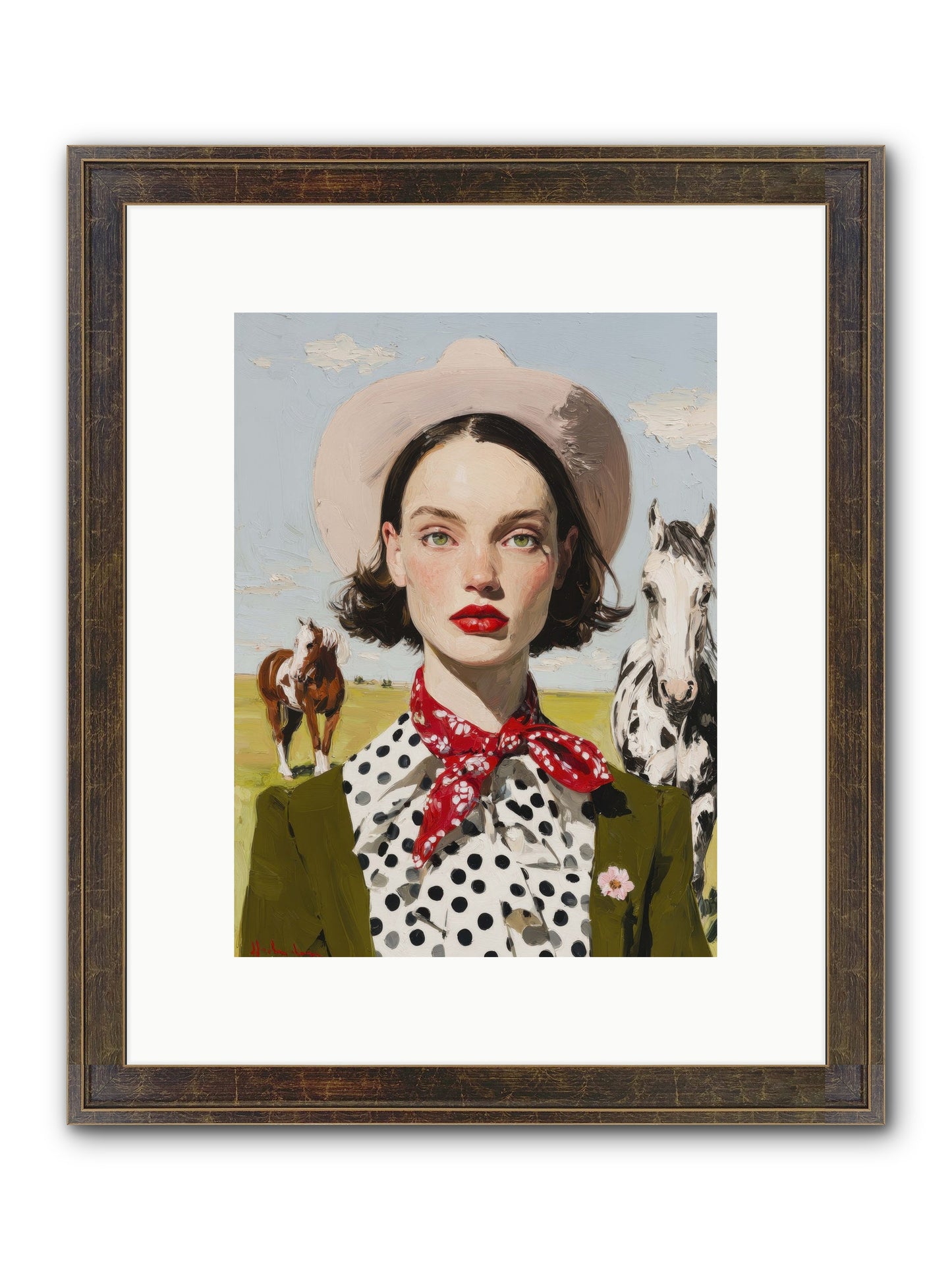 Hoofbeats Like Heartbeats Framed Print - Slimwoods Black/Gold 9x12