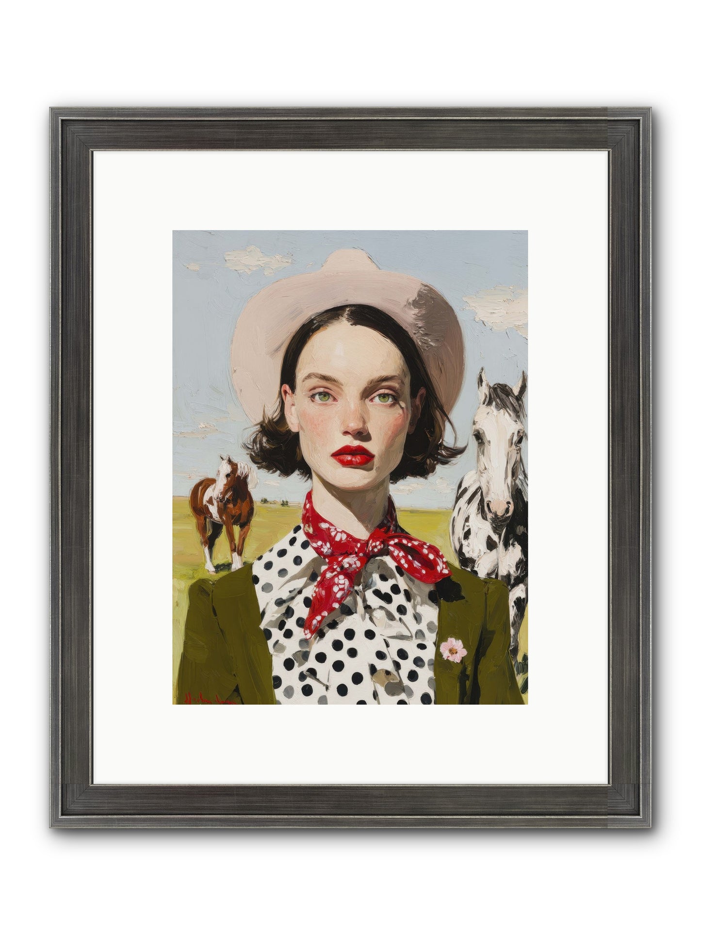 Hoofbeats Like Heartbeats Framed Print - Slimwoods Black/Silver 9x12