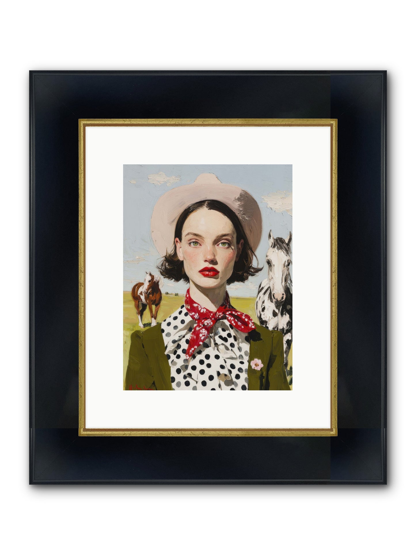 Hoofbeats Like Heartbeats Framed Print - Wide Black w/Gold 9x12