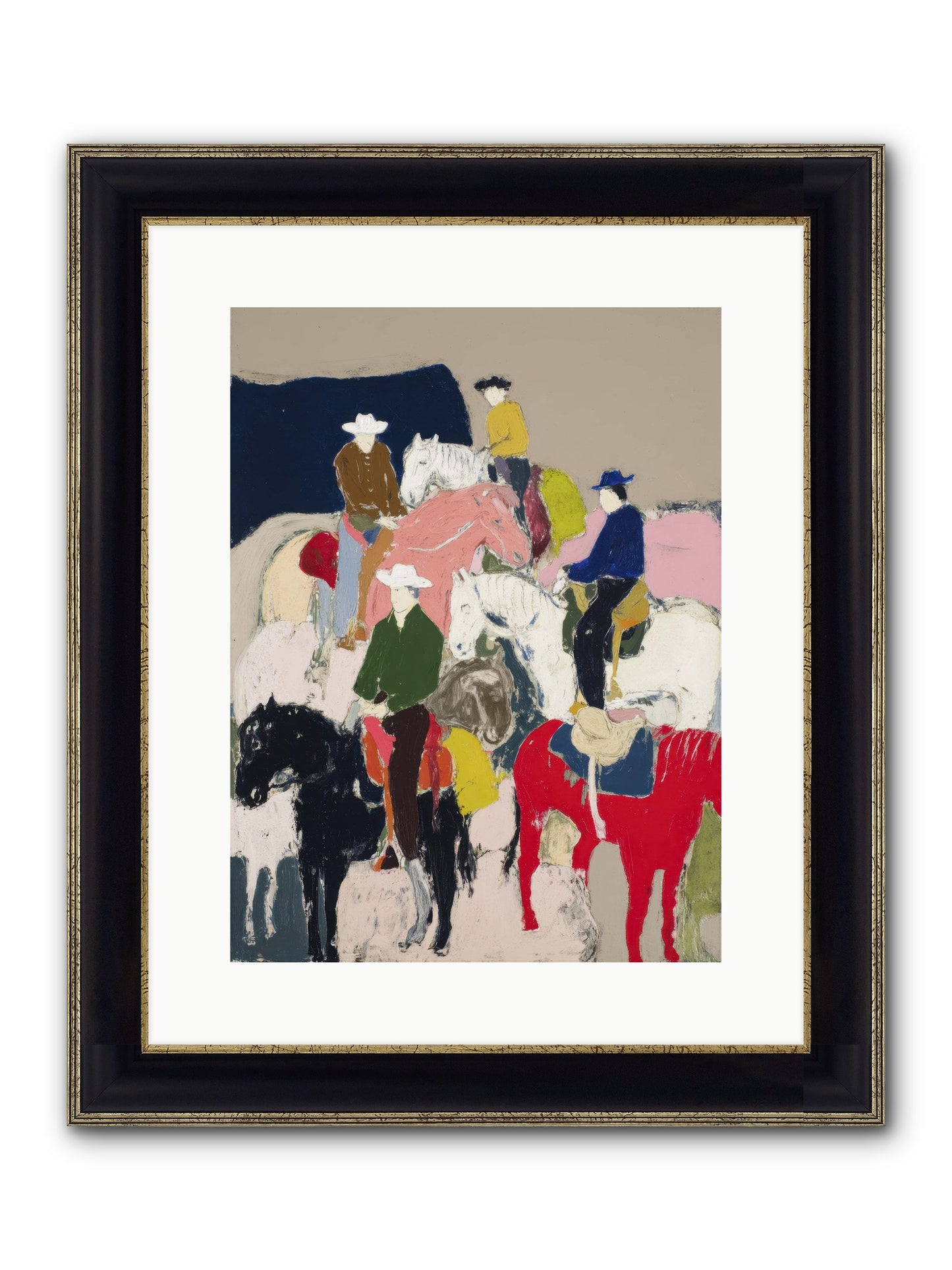 Hooves Writing Stories Framed Print - Black & Gold 12x16