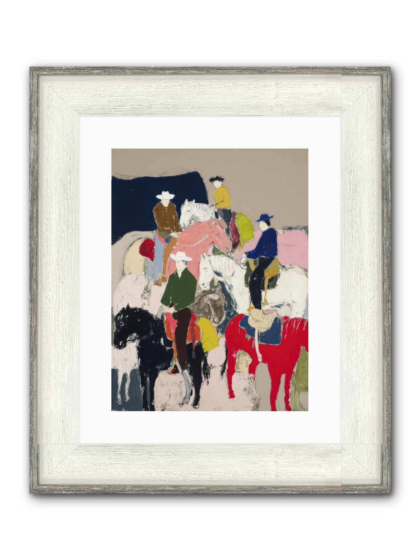 Hooves Writing Stories Framed Print - Driftwood White 12x16