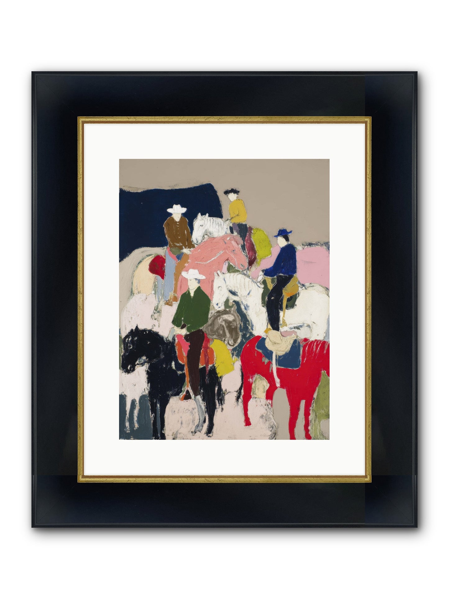 Hooves Writing Stories Framed Print - Wide Black w/Gold 12x16