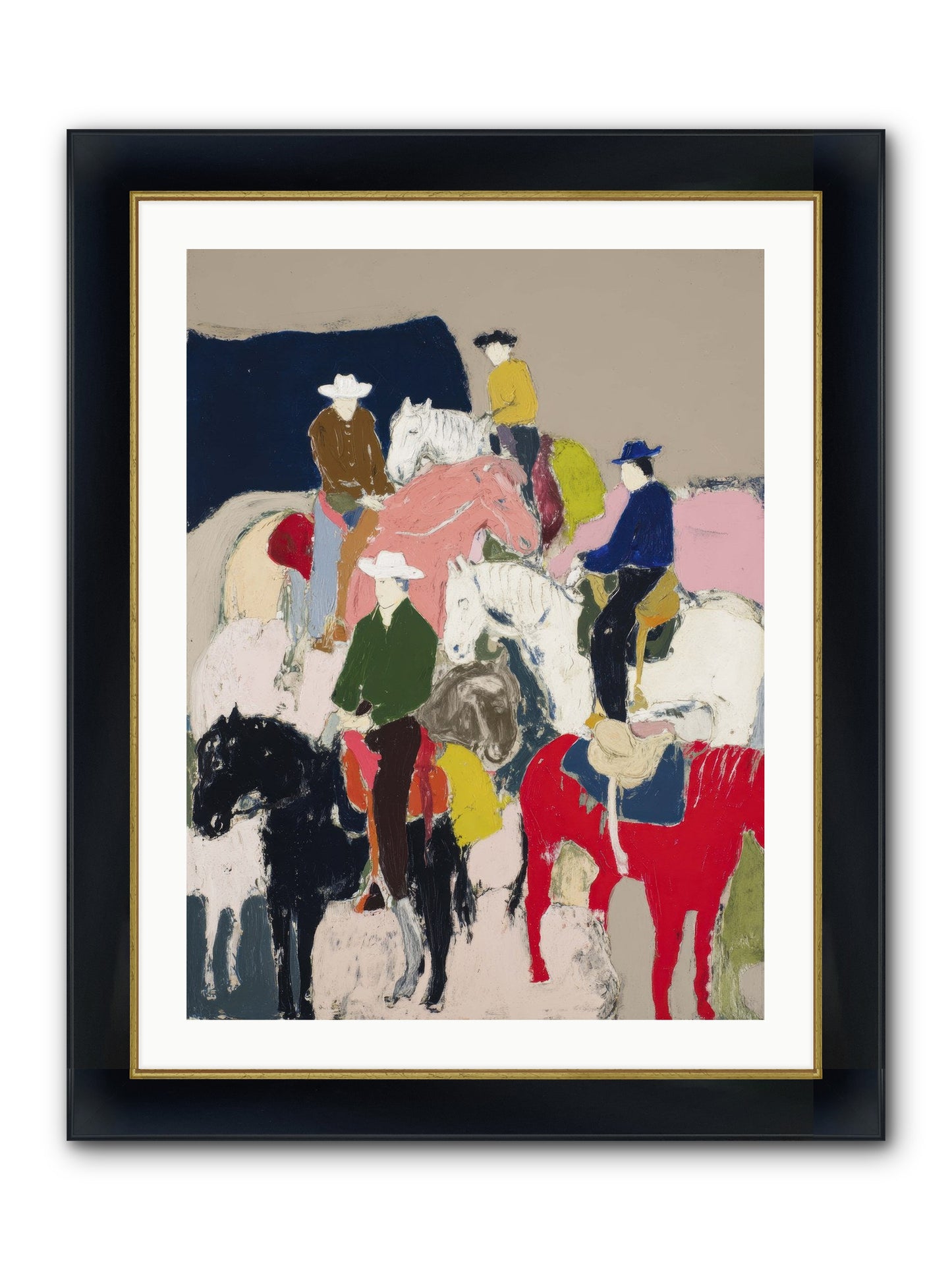 Hooves Writing Stories Framed Print - Wide Black w/Gold 24x32