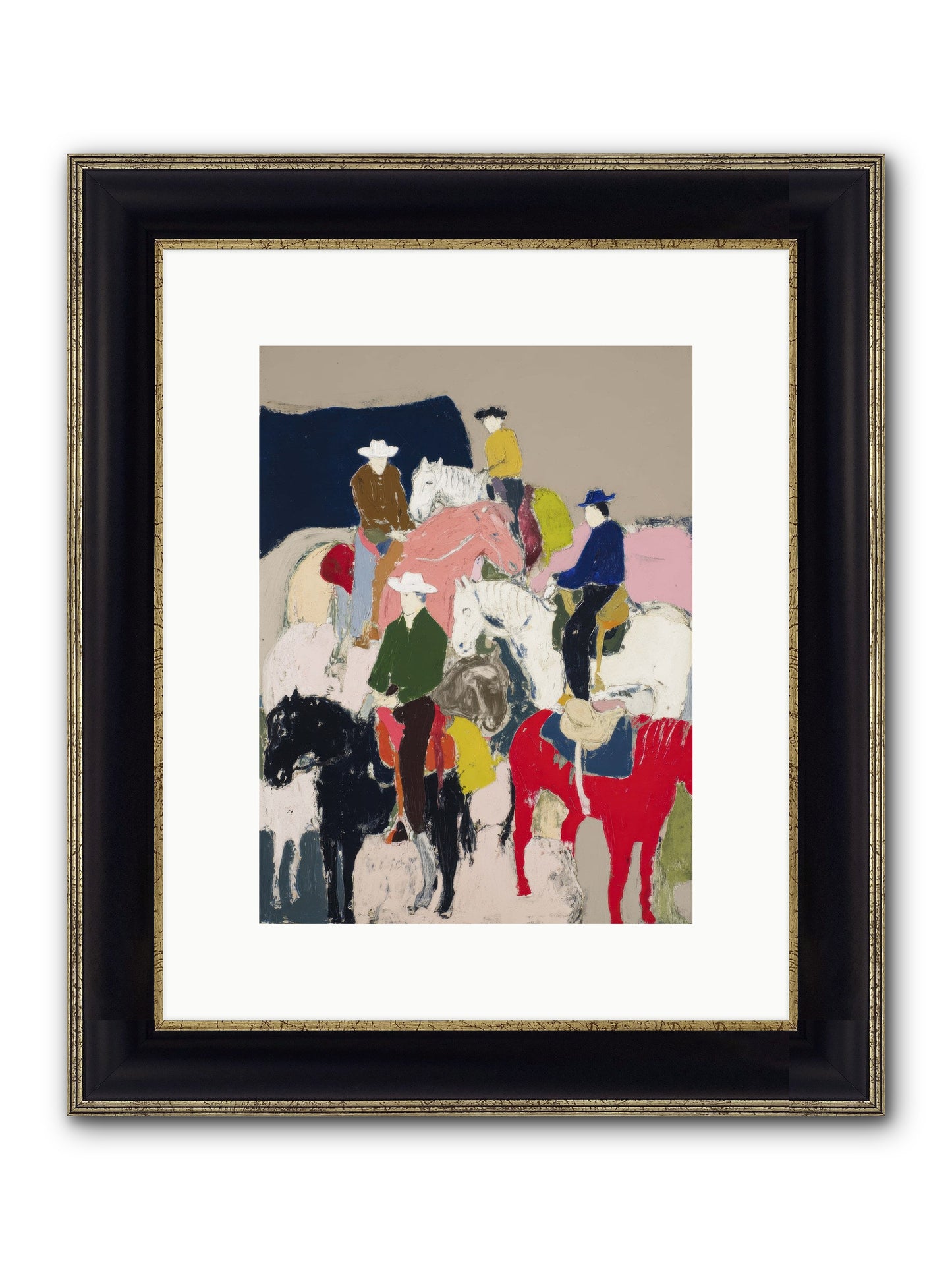 Hooves Writing Stories Framed Print - Black & Gold 9x12