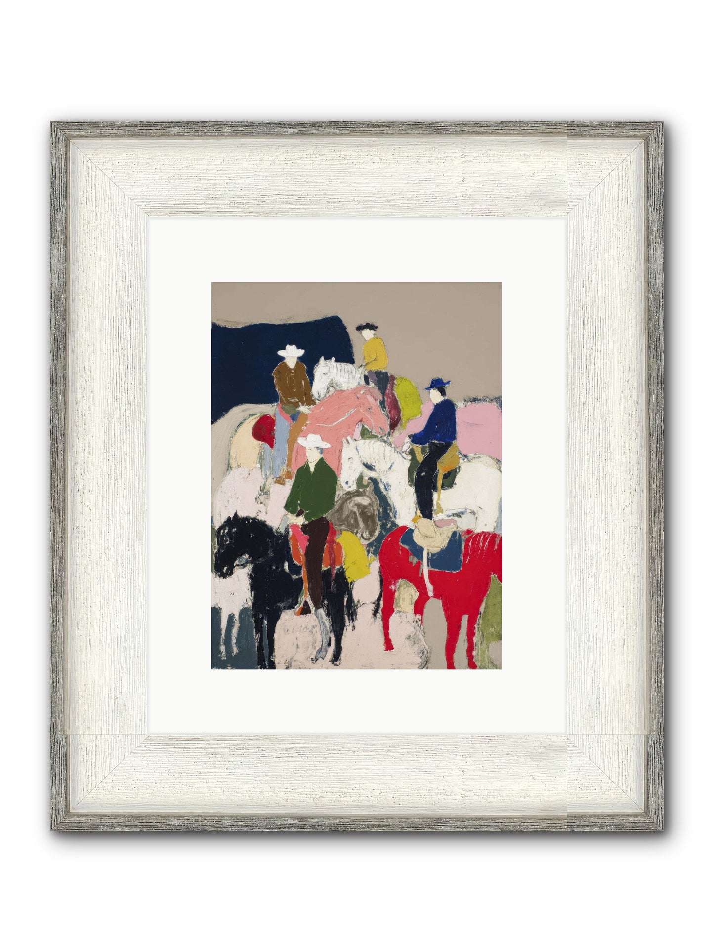 Hooves Writing Stories Framed Print - Driftwood White 9x12