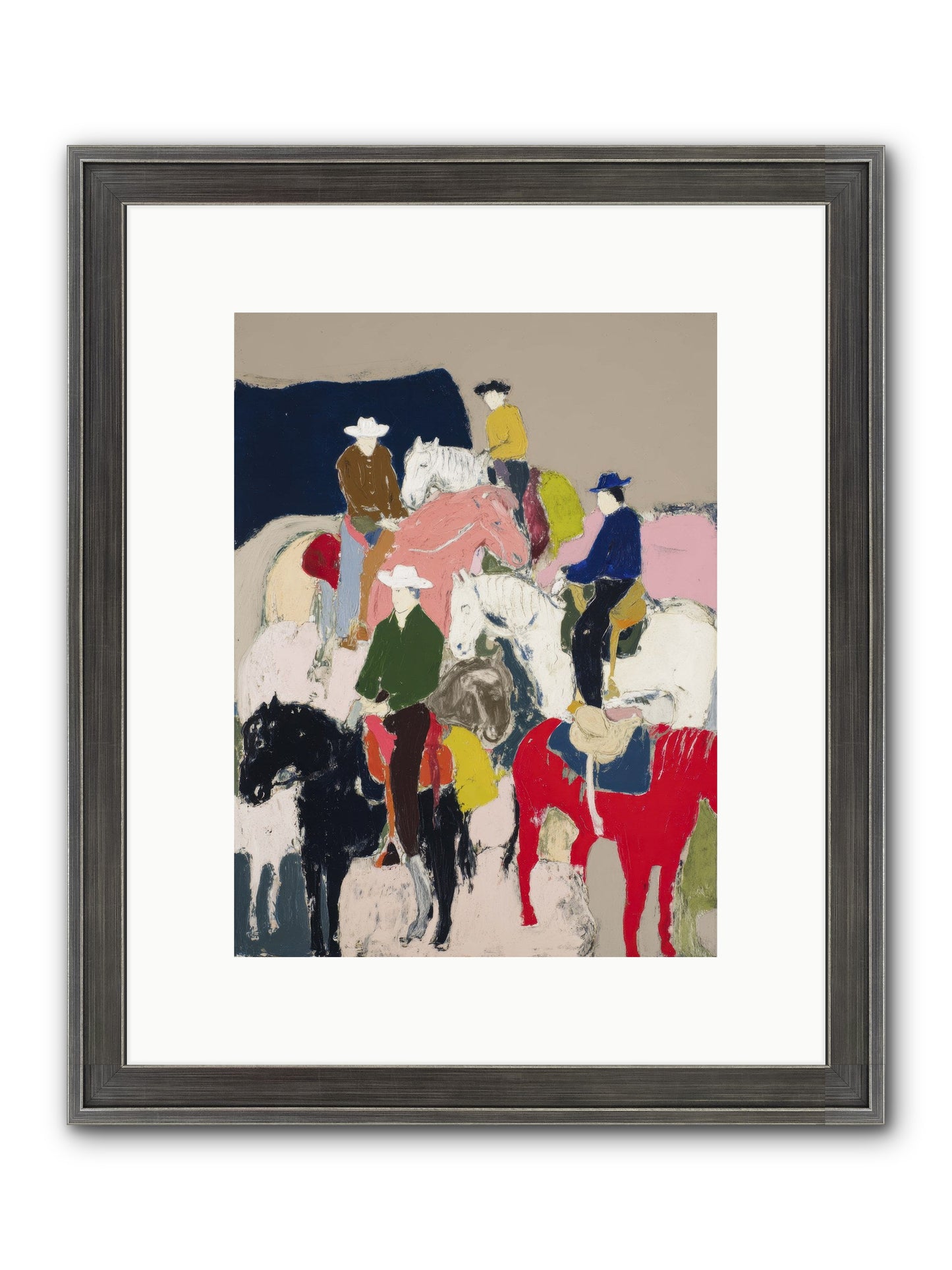 Hooves Writing Stories Framed Print - Slimwoods Black/Silver 9x12